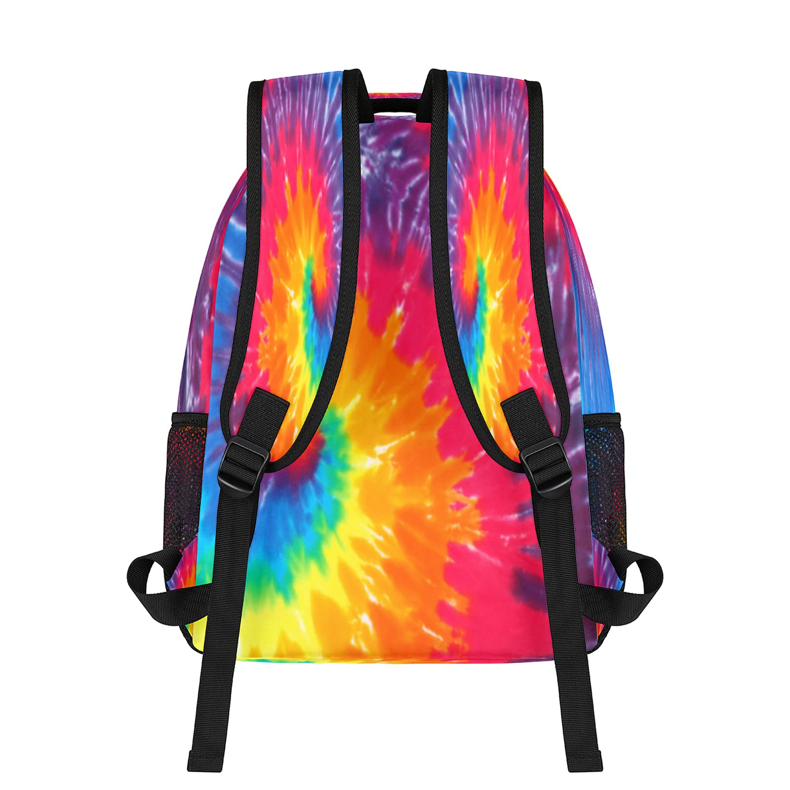 Pardick Rainbow Tie Dye Backpack for Teens & Kids - Waterproof School Bookbag with Multiple Pockets for Laptop, Travel & Daily Use | Trendy Abstract Design for Boys & Girls