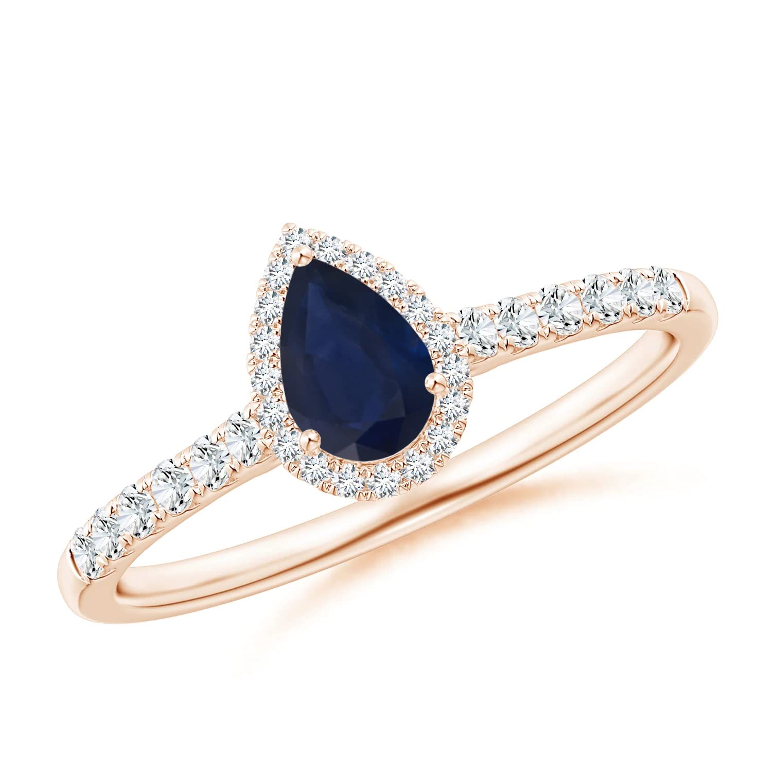 925 Sterling Silver Pear Cut 2 Carat Blue Sapphire Solitaire Engagement Ring for Women - Perfect for Proposals, Anniversaries & Special Occasions