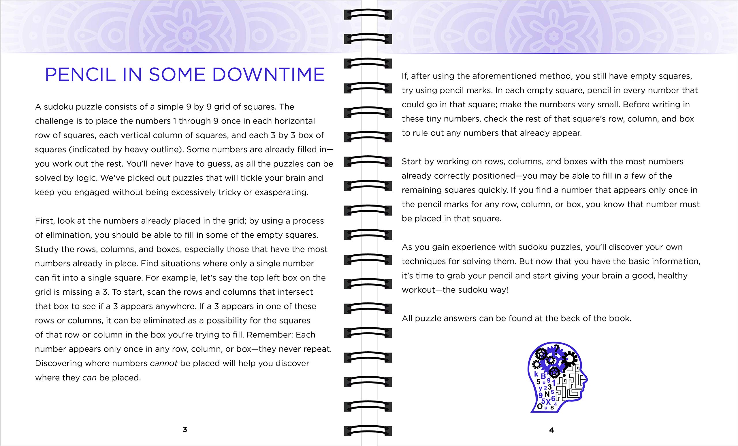 Brain Games - Relax and Solve: Sudoku Puzzle Book (Purple) | Perfect for Stress Relief, Travel & Mental Exercise