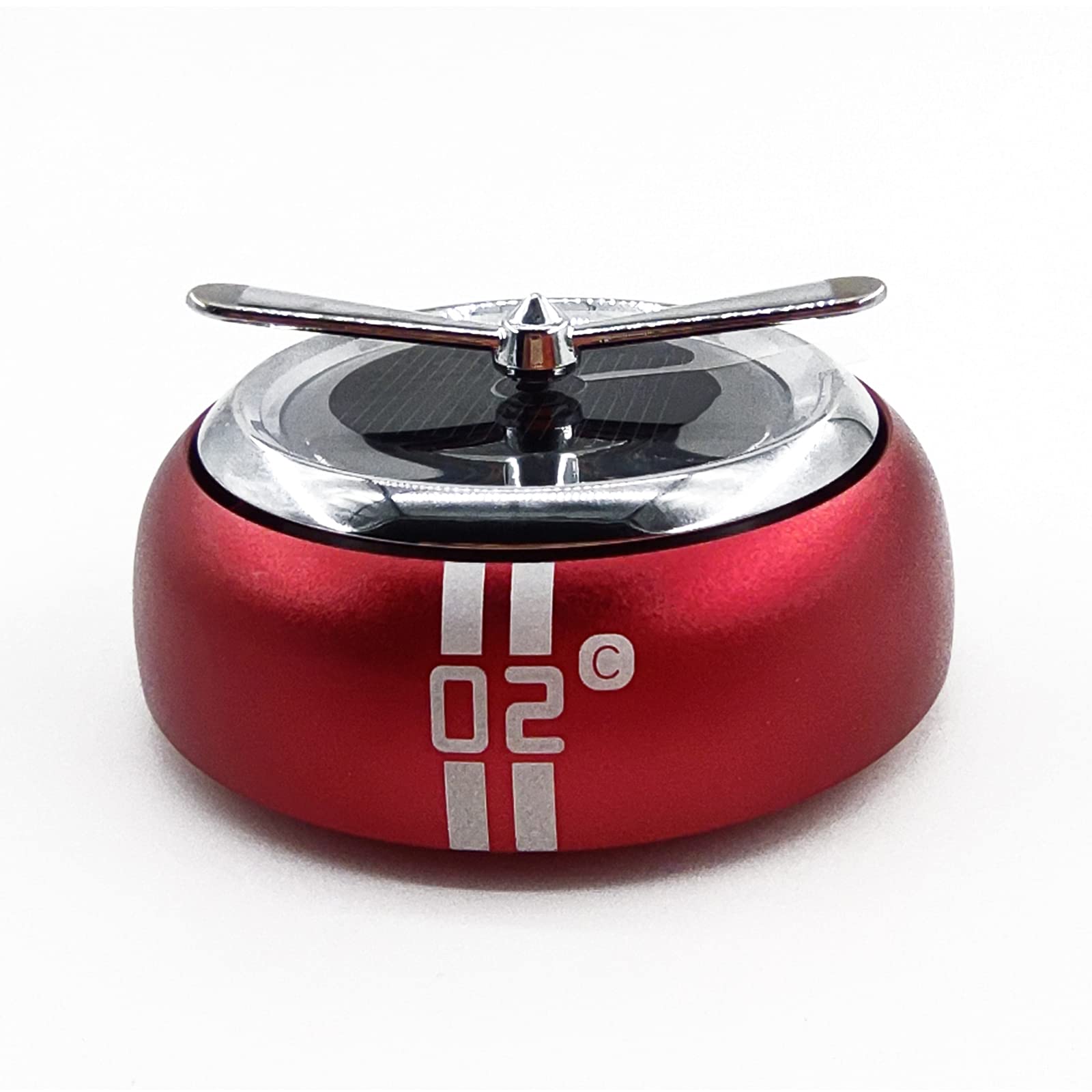 Solar Powered Rotating Car Air Freshener - Red Aroma Ring for Car Diffuser & Decoration | Energy Efficient, Long-Lasting Fragrance | Perfect for Daily Commute, Road Trips & Car Interior Refresh