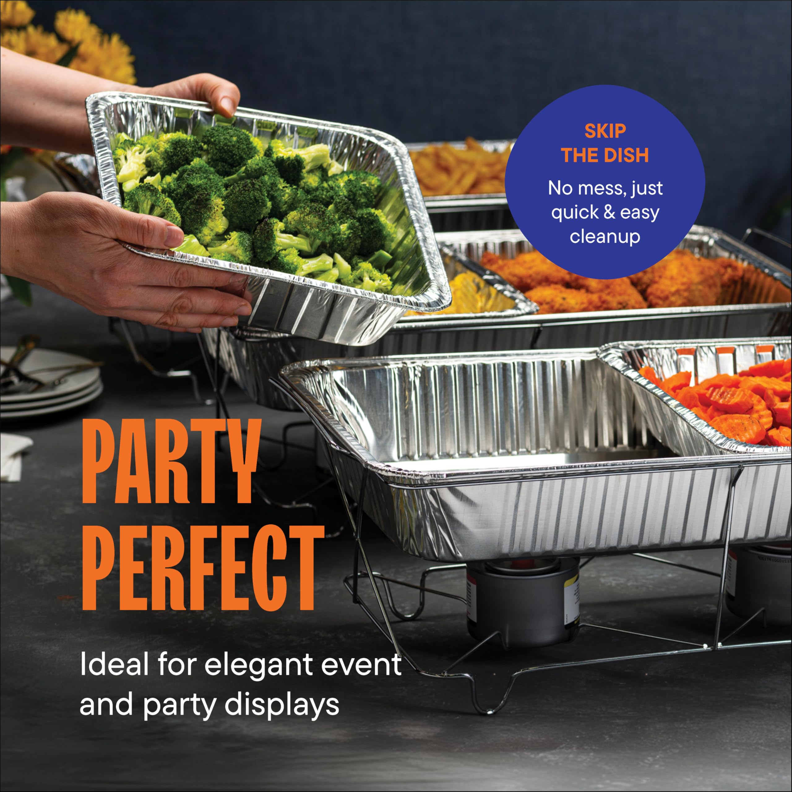 Heavy Duty 9x13 Inch Disposable Aluminum Foil Pans [10-Pack] - Large Baking Trays for Roasting, Cooking & Food Storage | Perfect for Meal Prep, Catering, Restaurants & Home Kitchen Use