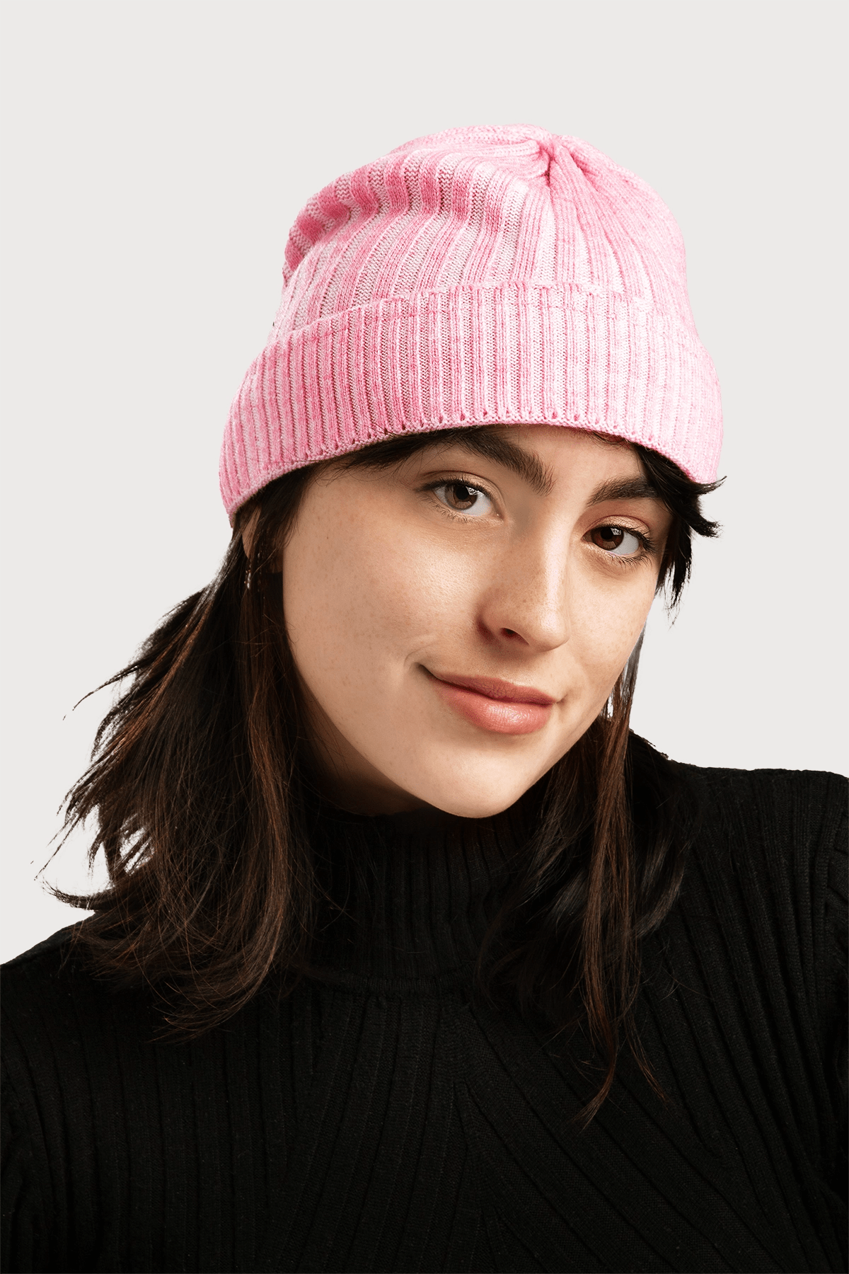 Slouchy Ribbed Cuffed Beanie for Women - Soft Winter Knit Hat with Fold Over Brim - Cozy Casual Outfit Accessory for Cold Weather, Snow Days & Outdoor Activities