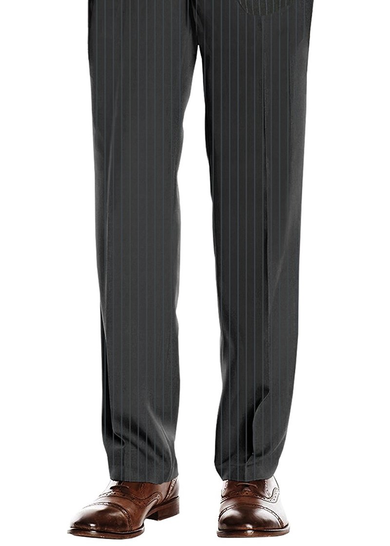 Salvatore Exte Men's 2-Piece Suit Set - Slim Fit Two-Button Jacket & Flat Front Pants in Classic Striped Pattern | Perfect for Business Meetings, Weddings & Formal Events