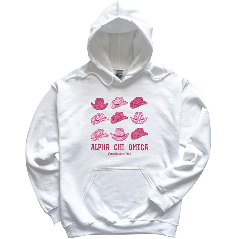 Alpha Chi Omega Hoodie | Alpha Chi Cowgirl Hats Sweatshirt - Comfortable Greek Life Apparel for Sorority Sisters, College Events & Game Day Outfits