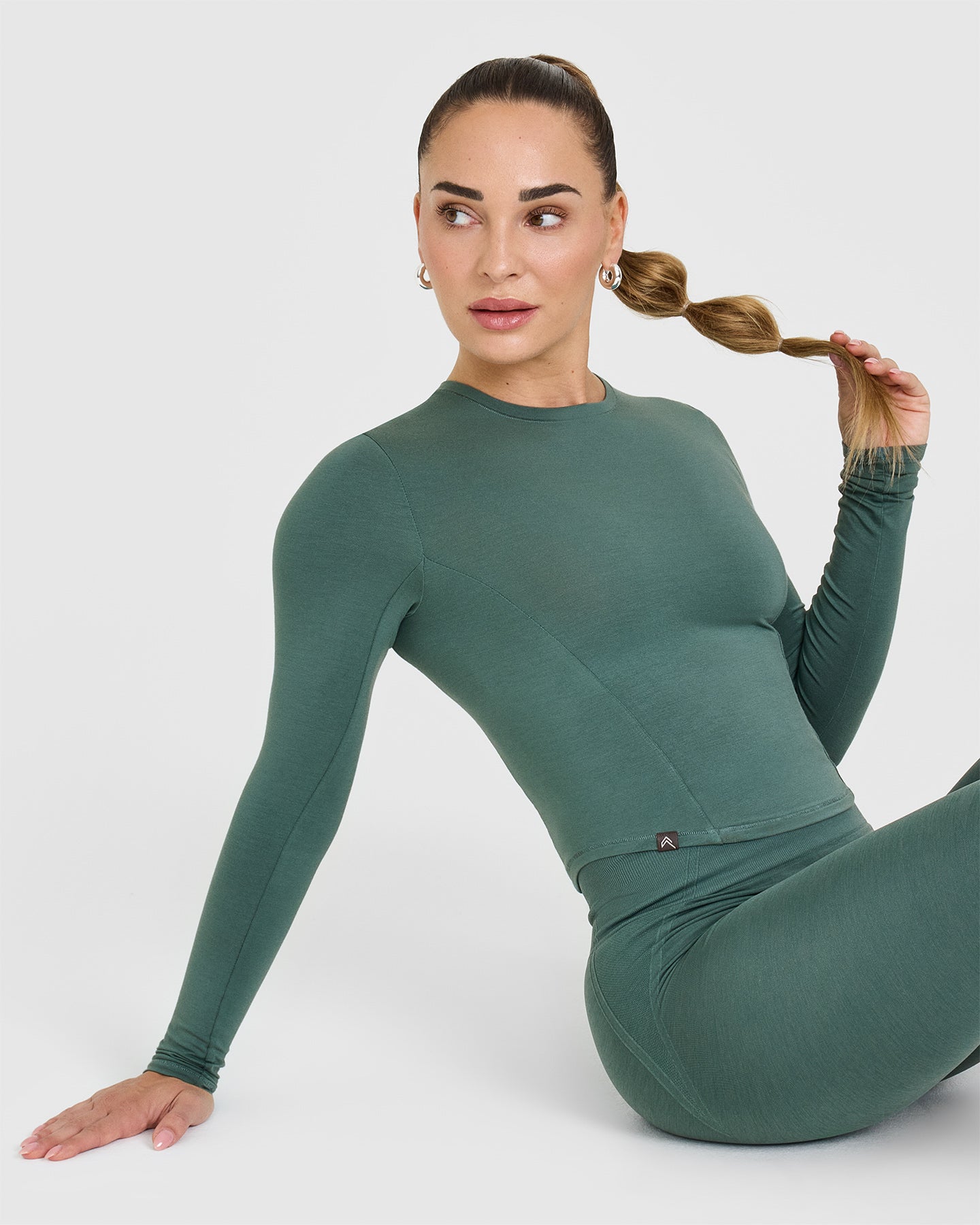 Mellow™ Soft Mid Long Sleeve Top for Women | Iced Green Color | Comfortable Casual & Layering Shirt for Everyday Wear
