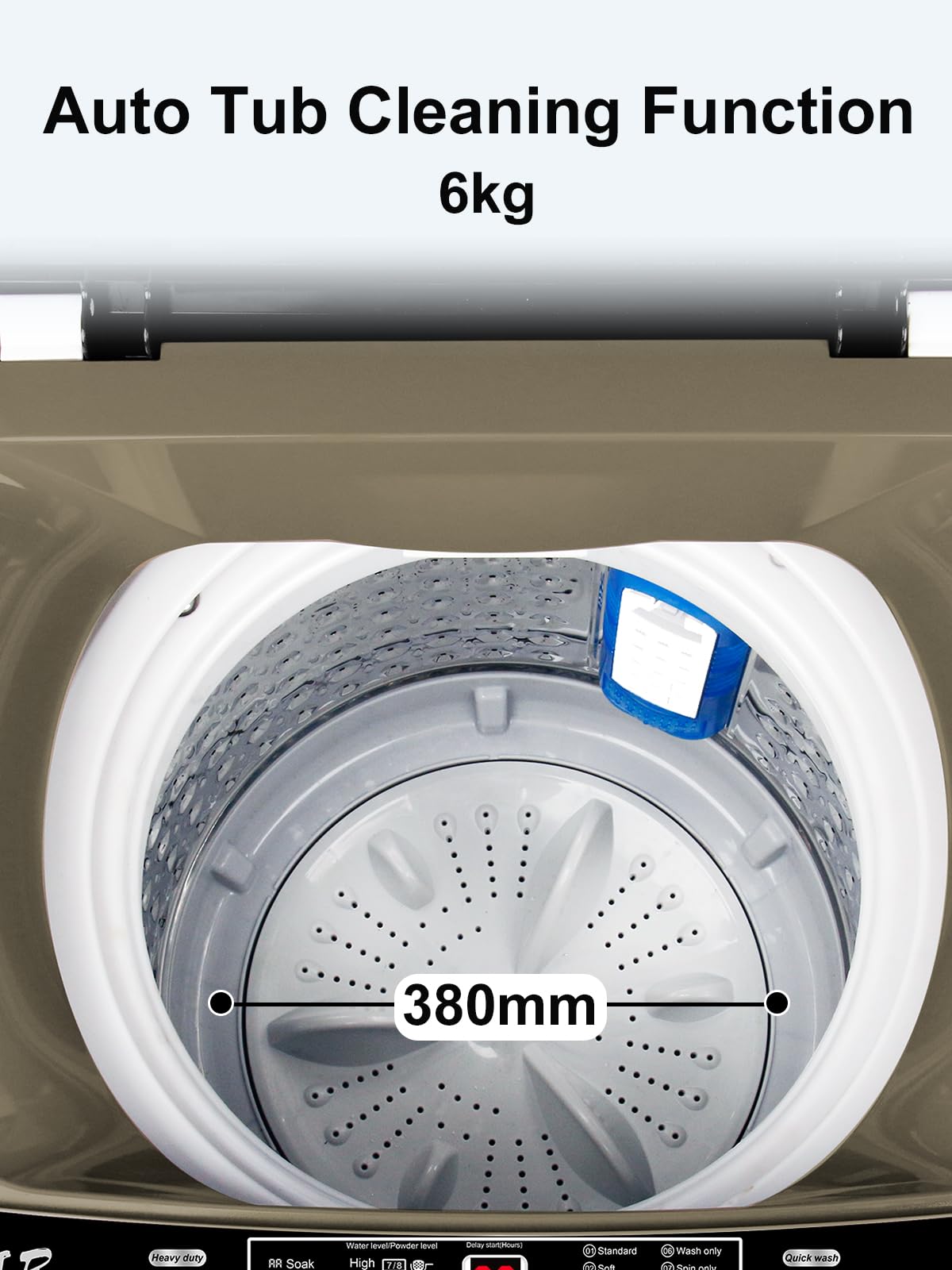 KRIB BLING Portable Full Automatic Washing Machine 17.7 lbs Capacity - Compact Washer with LED Display, Drain Pump, 10 Wash Programs & 8 Water Levels - Perfect for Dorms, Apartments, RVs, Camping & Small Spaces - Ideal for Laundry in Tight Spaces or On-the-Go