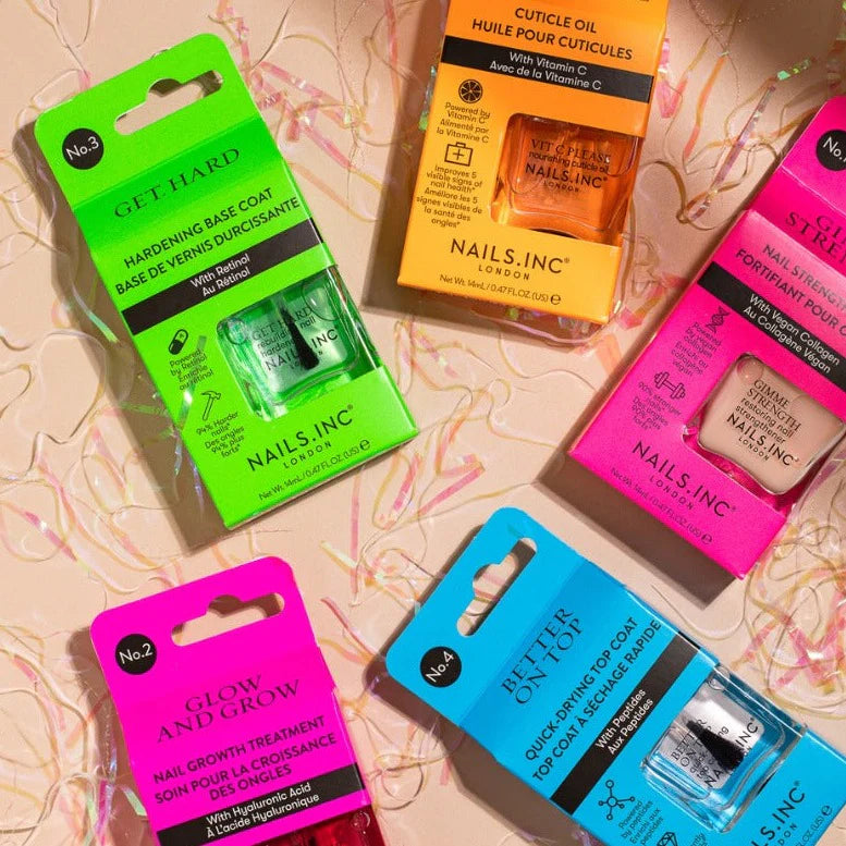 Nails Inc Glow and Grow Nail Treatment - Strengthen & Shine for Healthy Nails | Perfect for Manicures, At-Home Nail Care & Gift Sets