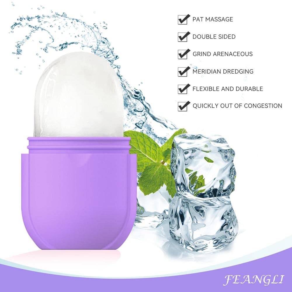 Ice Roller for Face, Neck & Eyes – Reusable Cooling Massage Tool for Glowing Skin & Puffiness Relief | Perfect for Morning Routine, Skincare & Post-Workout Recovery
