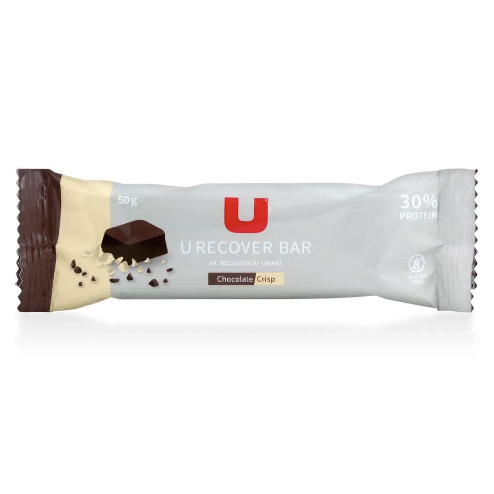 Umara Recover Protein Bar 50g - Chocolate Crisp Flavor | High Protein Snack for Muscle Recovery | Perfect for Post-Workout, Hiking & On-the-Go Nutrition