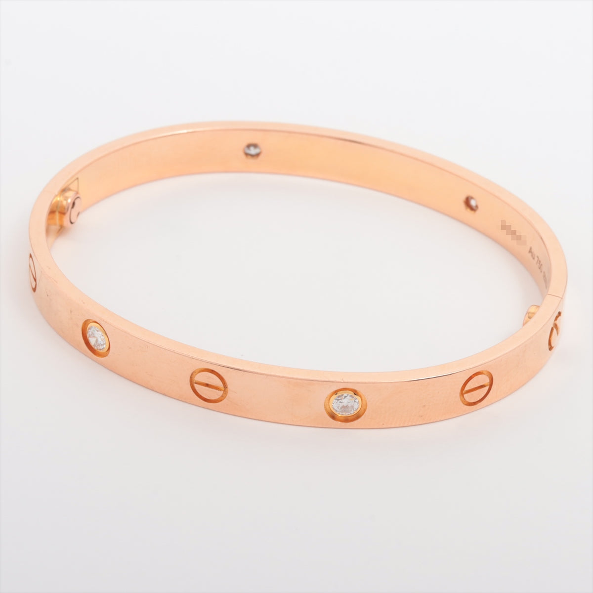Cartier Love Bracelet 17 in Pink Gold with Half Diamond Accents - Perfect for Gifting & Special Occasions