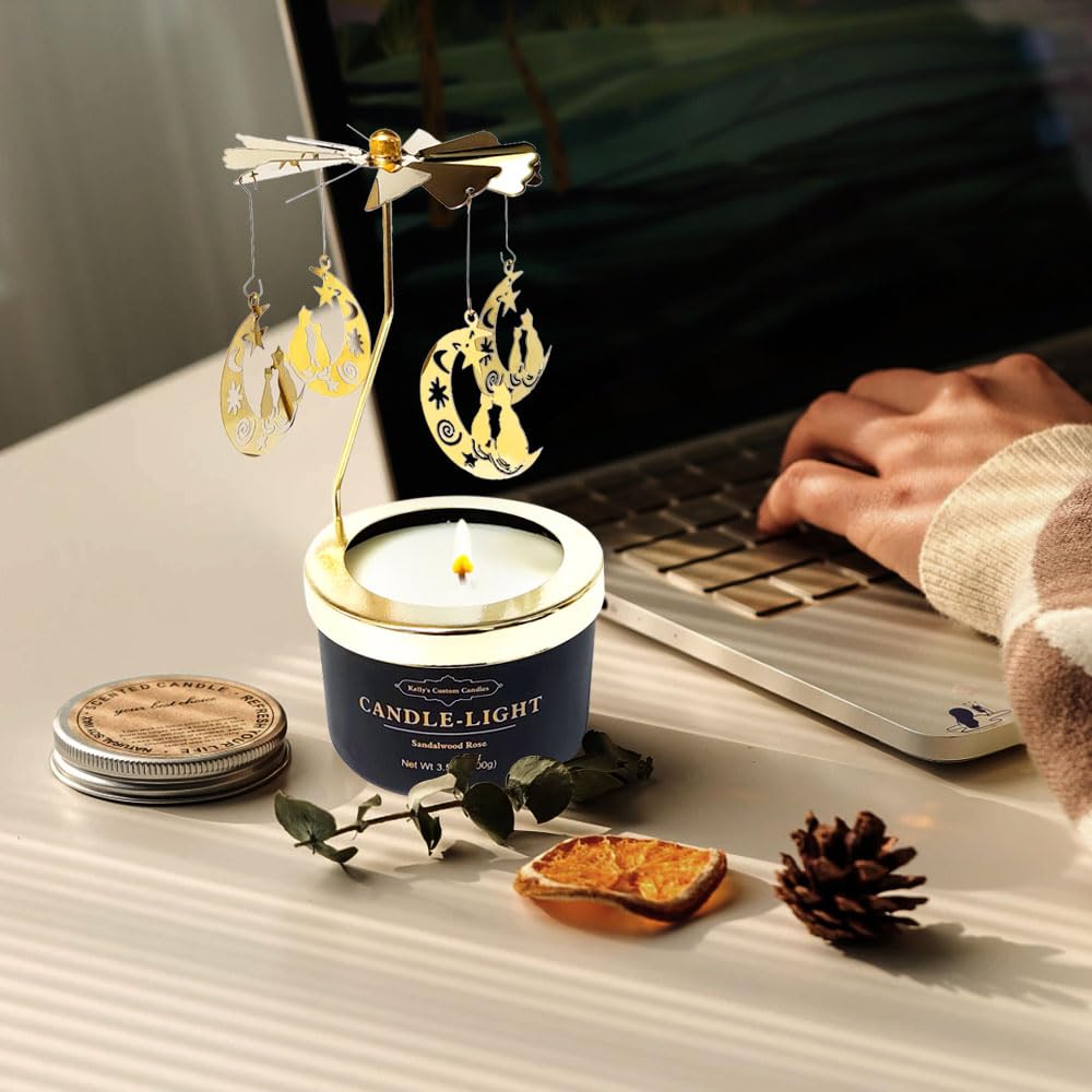 Kelly's Custom Cat Candles - Unique Rotatable Aromatherapy Birthday Gift for Women, Mom, Girlfriend, Sister, Wife & Mother-in-Law | Perfect for Easter, Mother's Day & Relaxation at Home