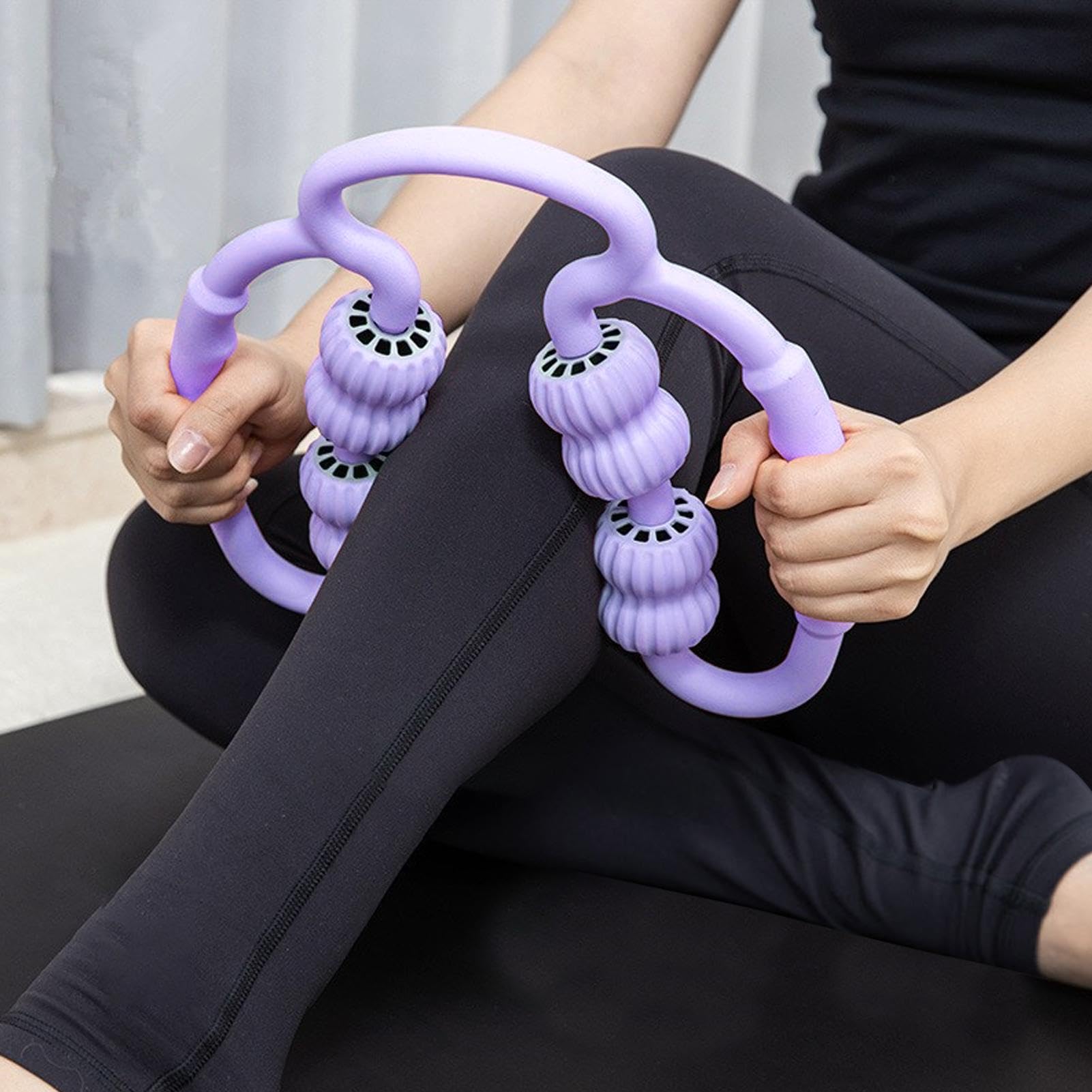 Deep Tissue Handheld Massager Roller with Concave & Convex Point Design - Muscle Pain Relief for Thigh, Back, Hip, Waist, Neck, Arm & Shoulder | Perfect for Post-Workout Recovery, Office Stress Relief & Home Relaxation