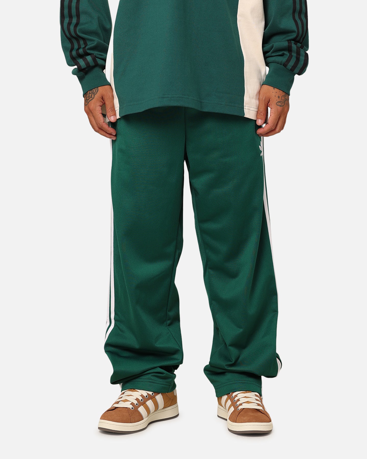 Adidas Adicolor Classics Firebird Track Pants for Men - Green Athletic Joggers for Running, Gym & Casual Wear
