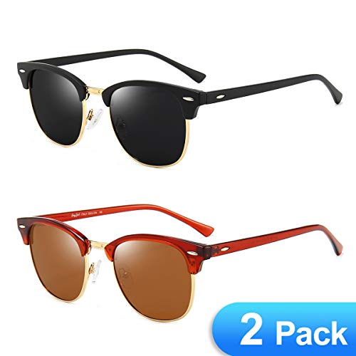 A8:(2 Packs)30-16style Black Lens+gold and Matte Black Frame With 30-16style Brown Lens+gold and Brown Frame