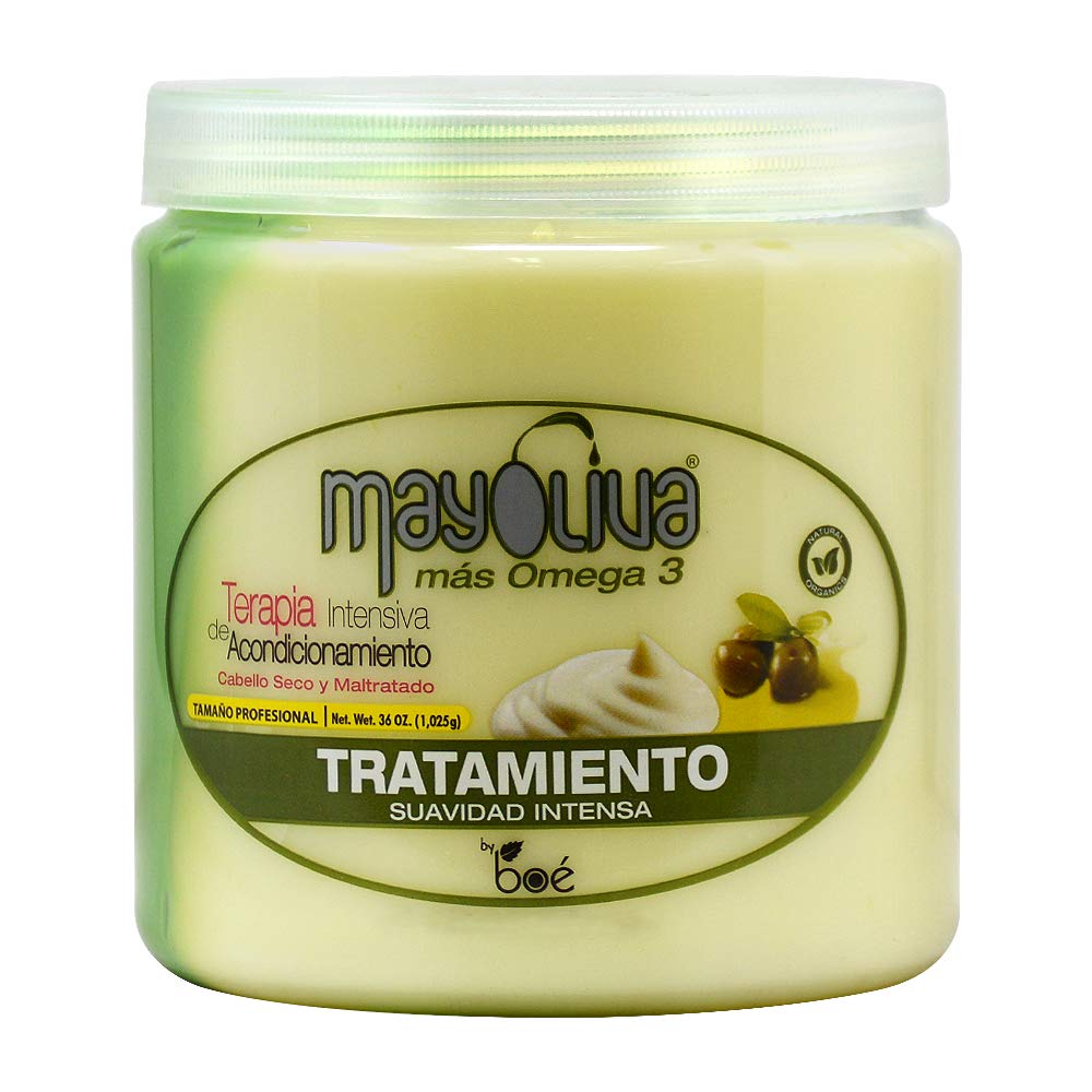 Boe Mayoliva Omega 3 Hair Treatment - 36 oz | Deep Conditioning Hair Mask for Dry & Damaged Hair | Repair & Nourish Split Ends | Salon-Quality Hair Care at Home