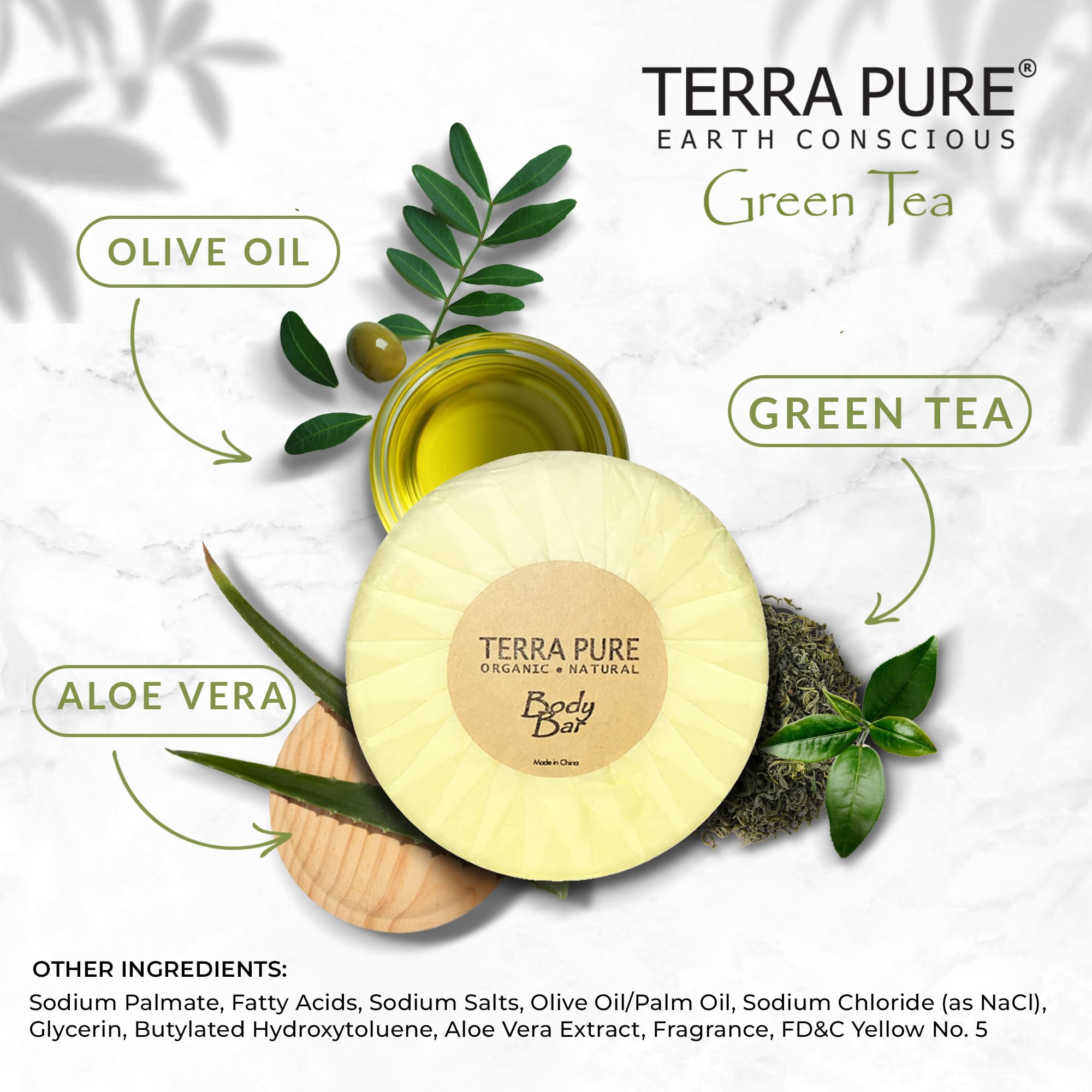 Terra Pure Bar Soap Travel Size - 1.25 oz (Pack of 100) - Natural Hotel Amenities for Guests & Eco-Friendly Travel Toiletries - Perfect for Hotels, Airbnb, Gyms & Travel Kits