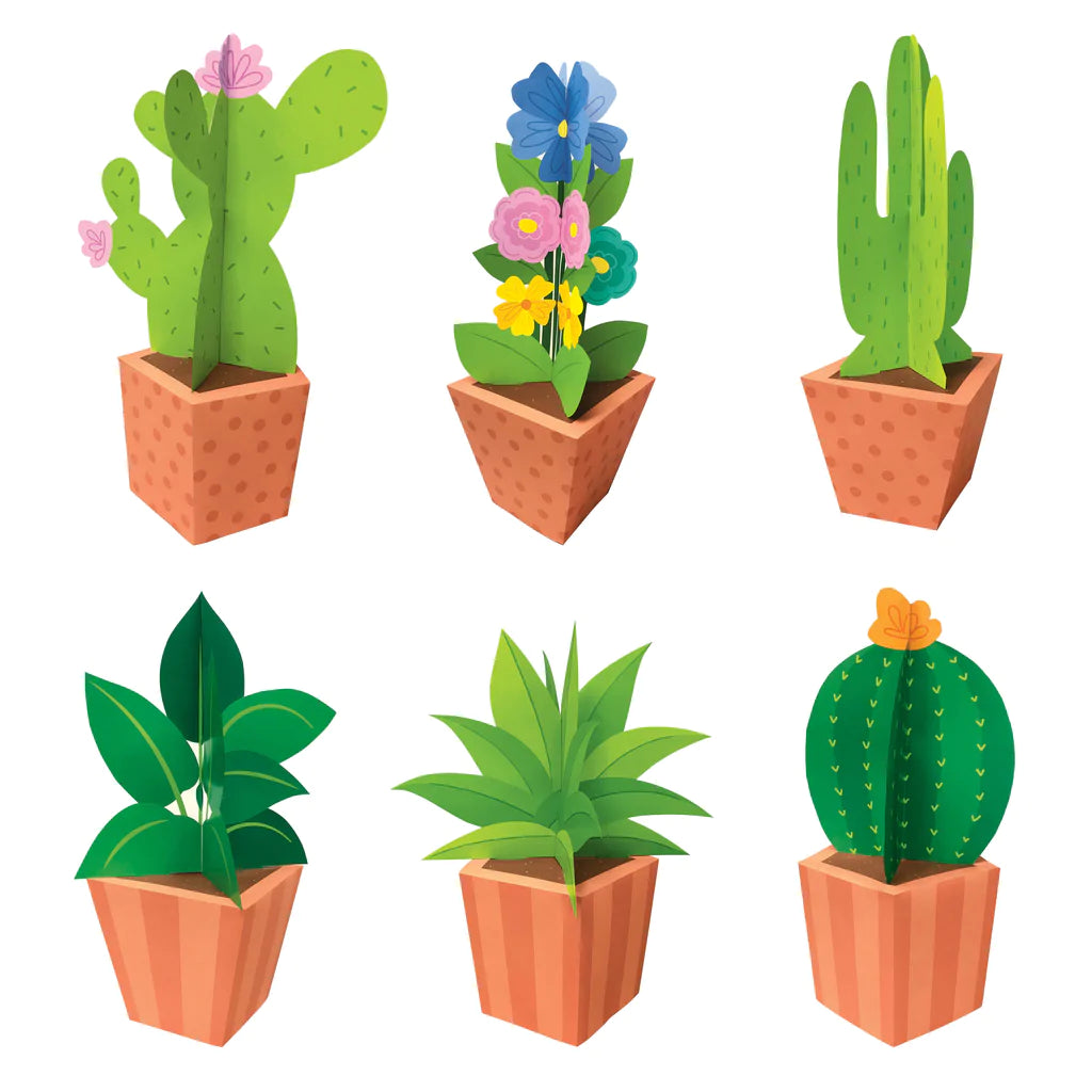 3D Pop Potted Plants Bulletin Board - Decorative Wall Organizer for Classroom, Office & Home Decor - Perfect for Memo Boards, Announcements & Inspirational Quotes