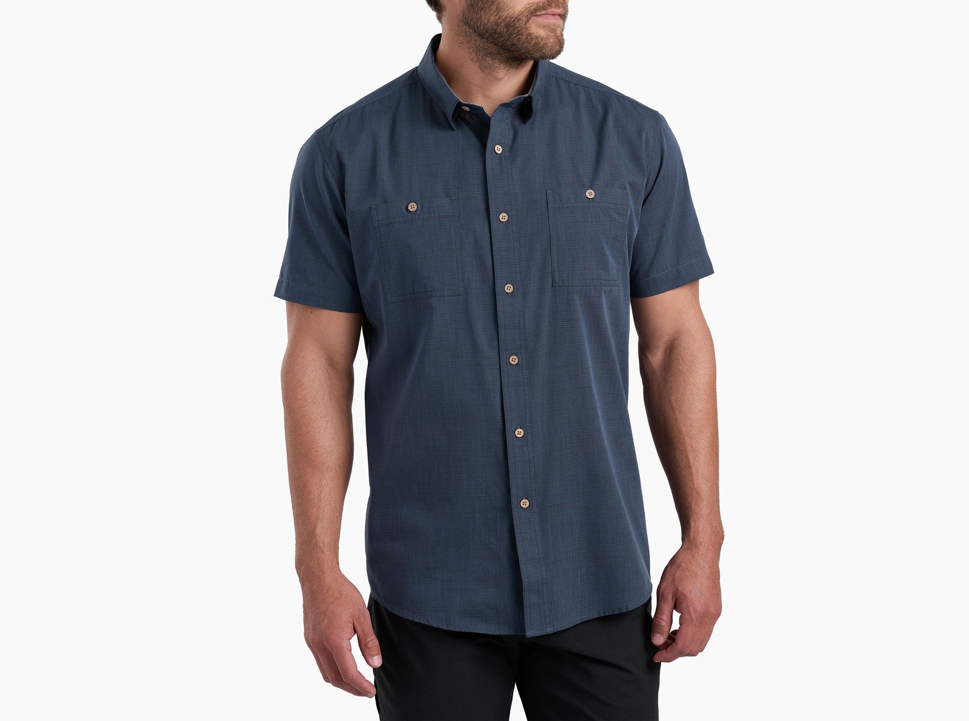 Men's Karib Stripe Shirt - Lightweight Breathable Summer Casual Button Down Shirt for Beach, Vacation & Outdoor Activities