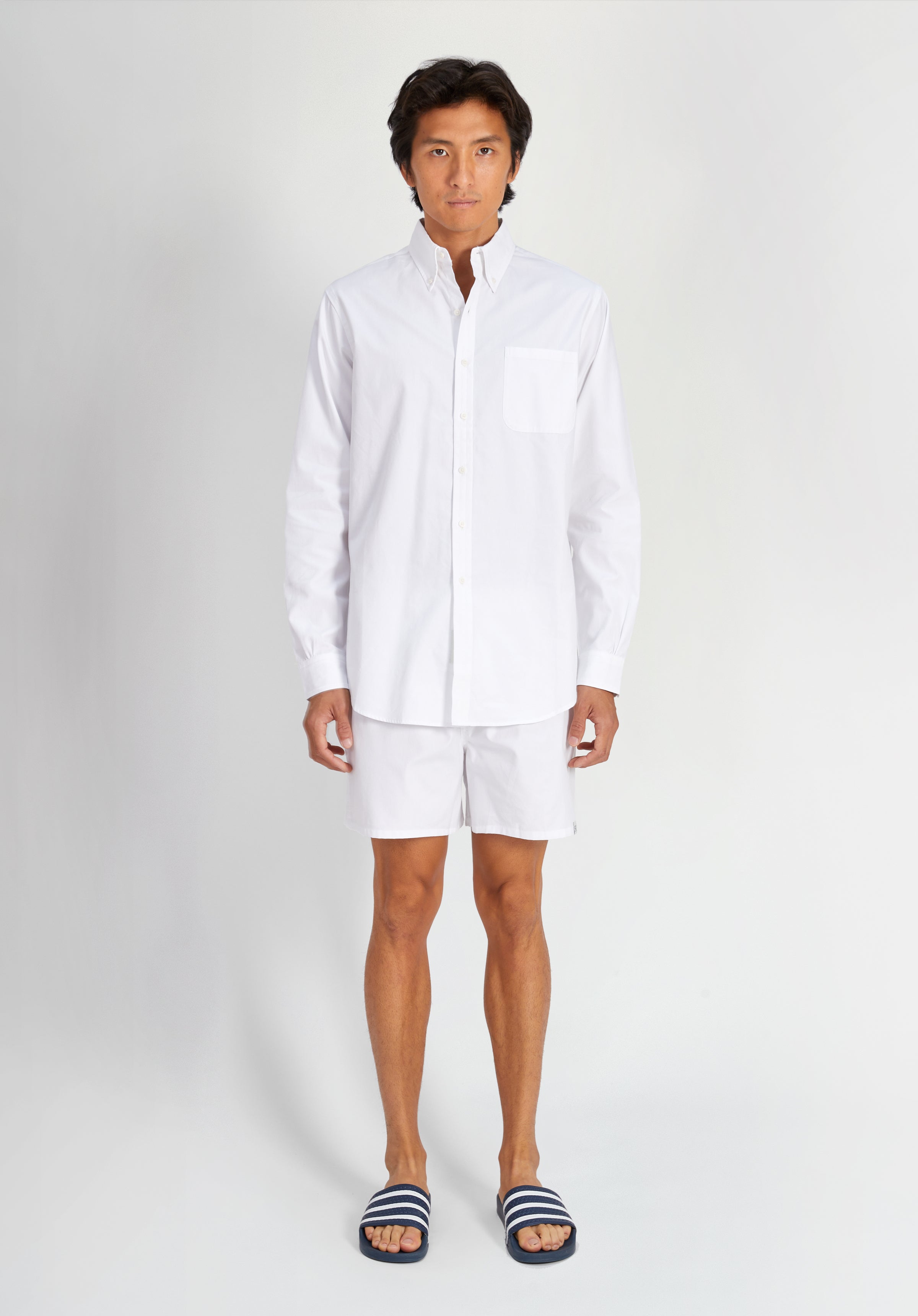 Men's Classic White Oxford Penn Shirt - Premium Cotton Dress Shirt for Business, Casual & Formal Wear