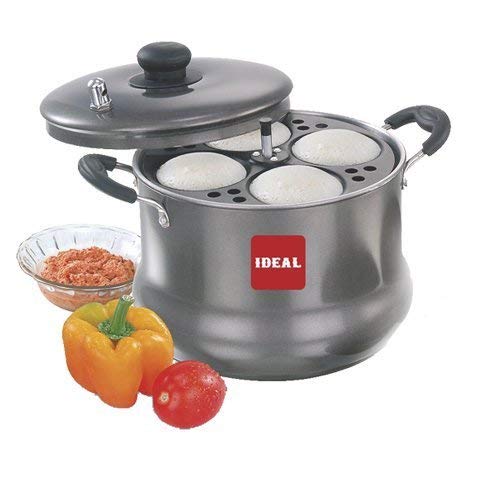 Nonstick Idli Maker - 16 Small Chubby Idlies, Induction Compatible Aluminum Cooker for Indian Breakfast | Perfect for Home Cooking & Healthy Meals