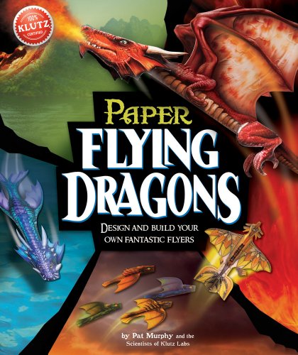 Klutz Flying Paper Dragons (6-Pack) - DIY Origami Kite Craft Kit for Kids, Outdoor Activities & Family Fun