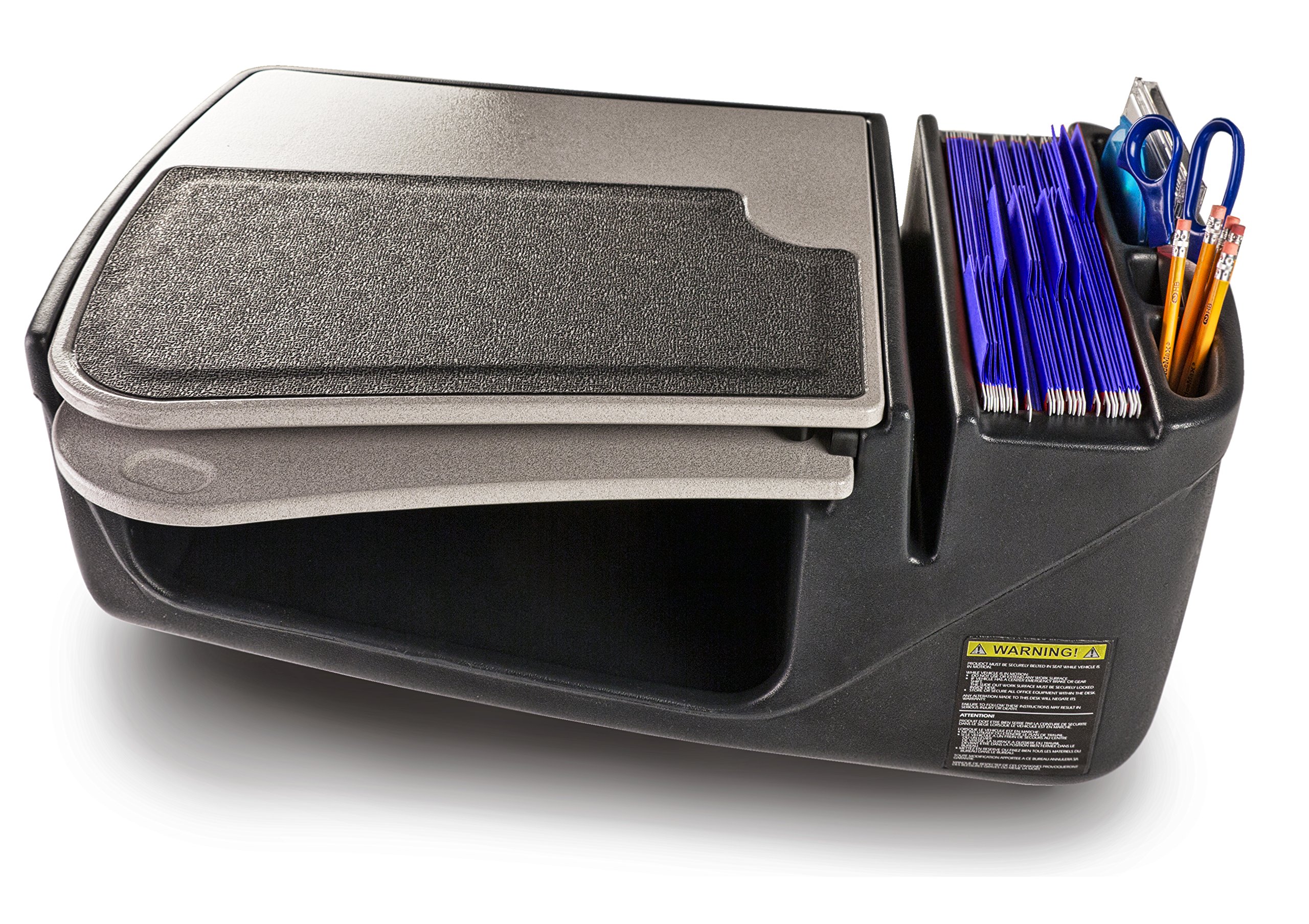 AutoExec AUE10000 GripMaster Car Desk - Grey Finish, No Inverter, Portable Laptop Workstation for Cars | Perfect for Remote Work, Business Travel & Mobile Office Setup