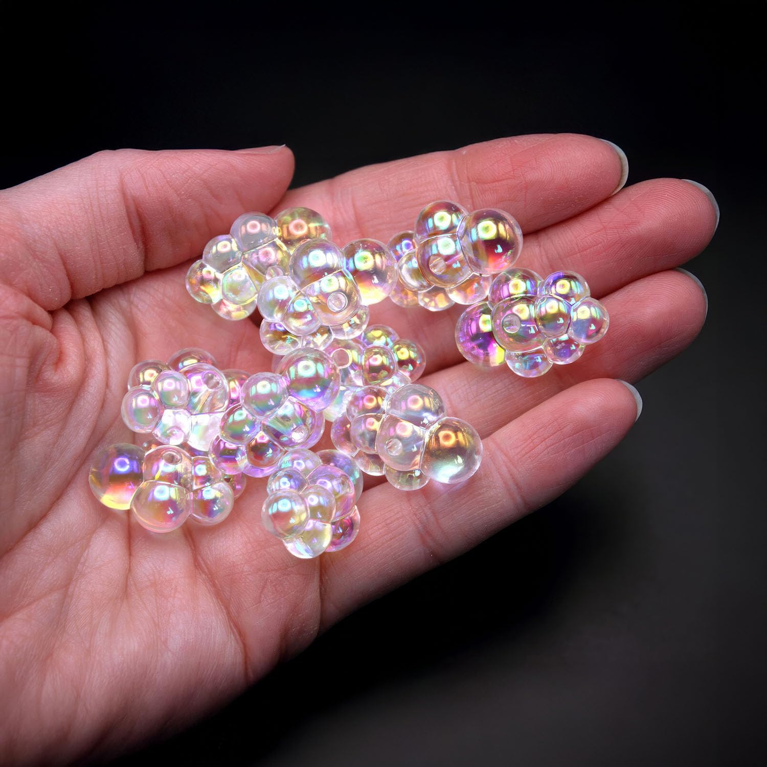 1:6 Scale Miniature Dollhouse Bubble Clusters - 10 Pack Acrylic Beads for Bath Tub Models, Zen Gardens & Fairy Beaches - DIY Jewelry Making Supplies - Perfect for Mini Scenes, Craft Projects & Home Decor