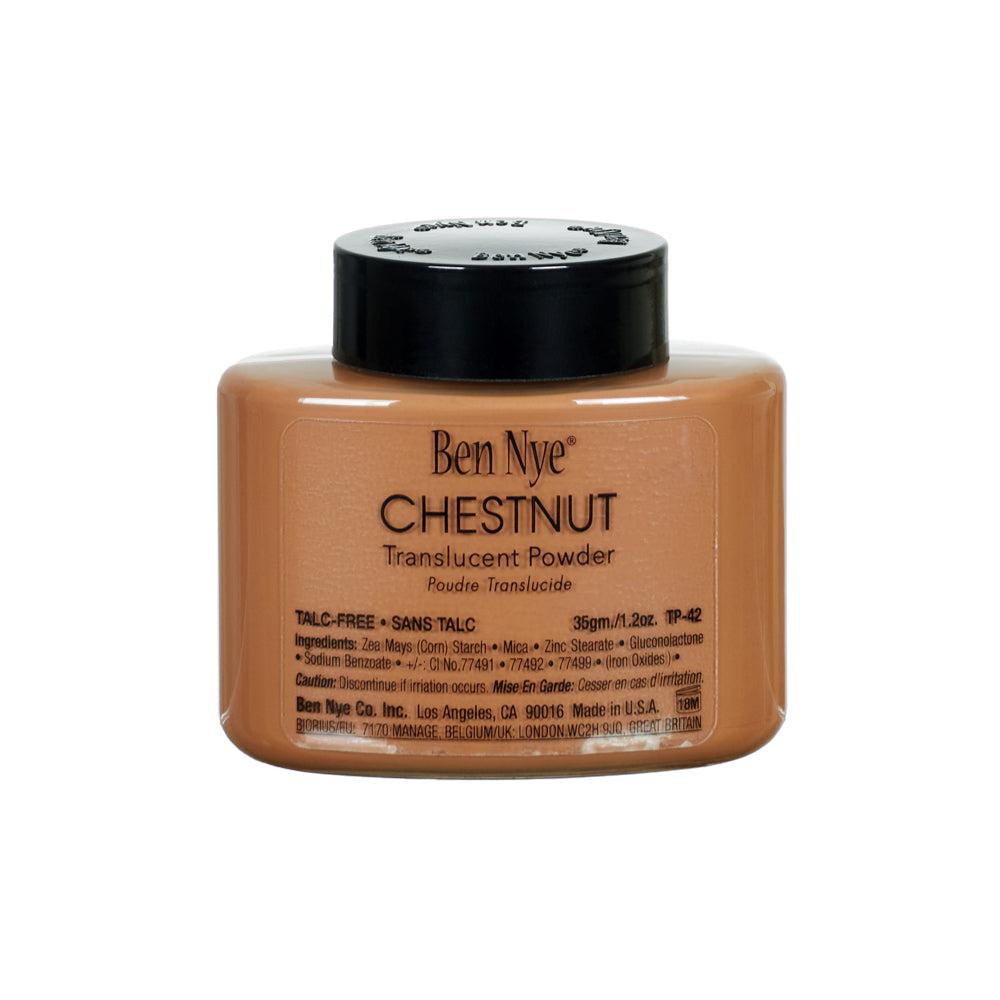 Ben Nye Chestnut Classic Translucent Face Powder - Oil Control & Setting Makeup for All Skin Tones | Perfect for Professional Makeup Artists & Everyday Use