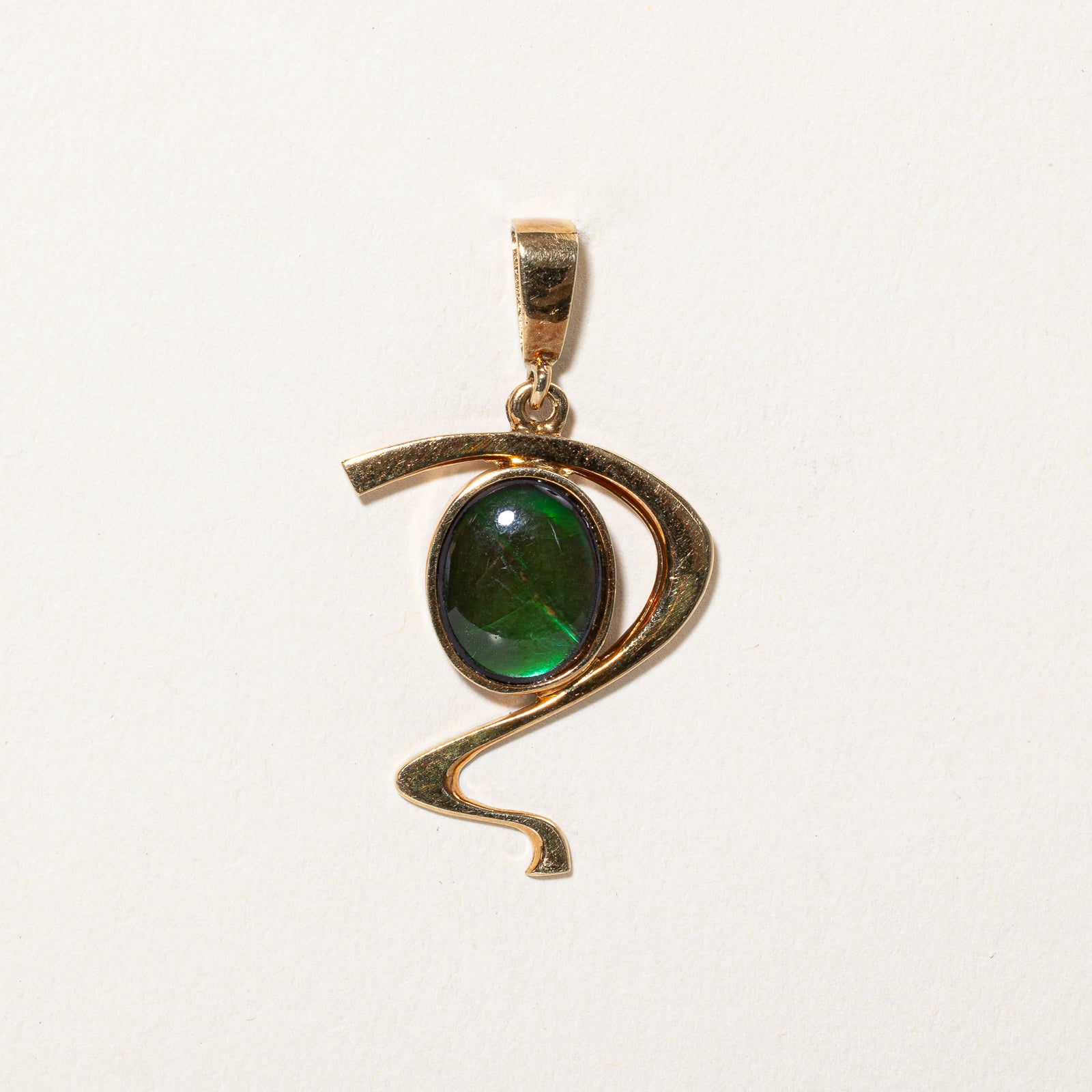 1.30ct Oval Ammolite Swirl Pendant Necklace - Natural Iridescent Gemstone Jewelry for Women, Gift for Her - Perfect for Parties, Weddings & Special Occasions