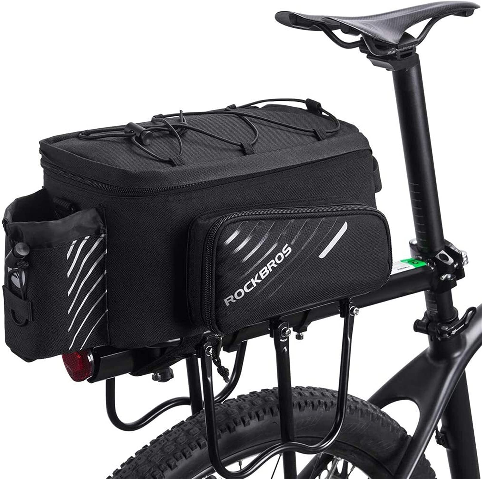 SSDD Waterproof Bicycle Rear Rack Bag - Mountain Bike Tail Bag for Commuting, Touring & Adventure Riding - Durable Front & Rear Saddle Pannier for Road & Off-Road Cycling