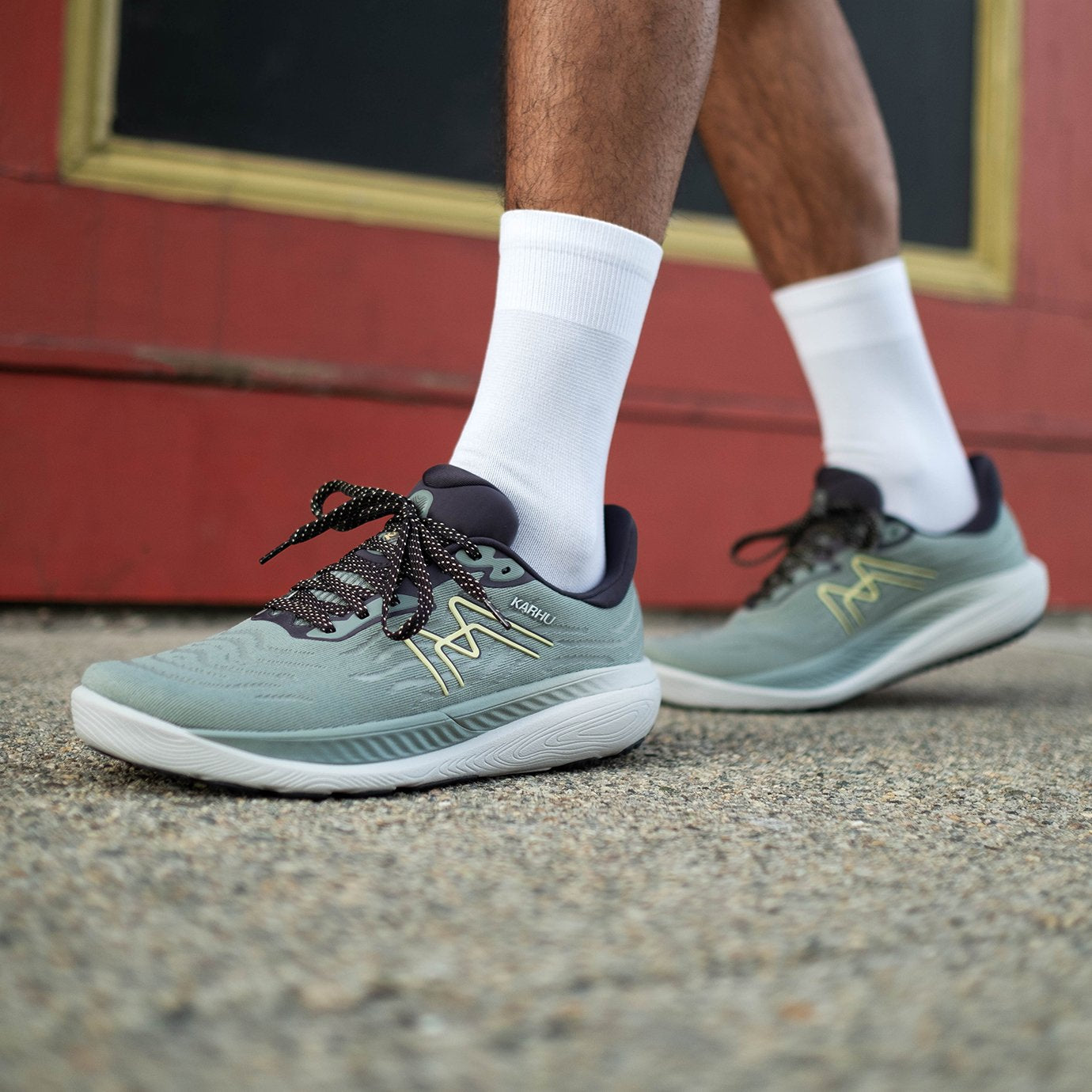 IKONI 3.0 Men's Running Shoes - Green Milieu & Dusty Yellow | Lightweight Athletic Sneakers for Jogging, Gym Workouts & Casual Wear