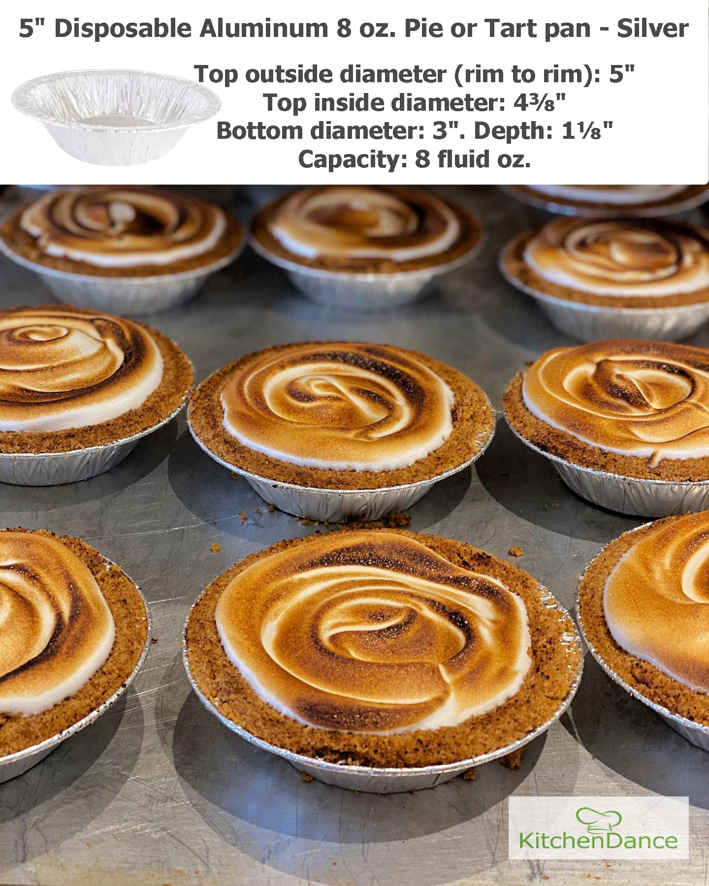 Premium 5 Inch Mini Pie Tins with Lids - Professional & Home Baking Pans for Pies, Tarts, Cobblers, Cakes - Durable Aluminum Silver Pie Pans (Pack of 1000) - Perfect for Holiday Baking, Potlucks & Dessert Parties