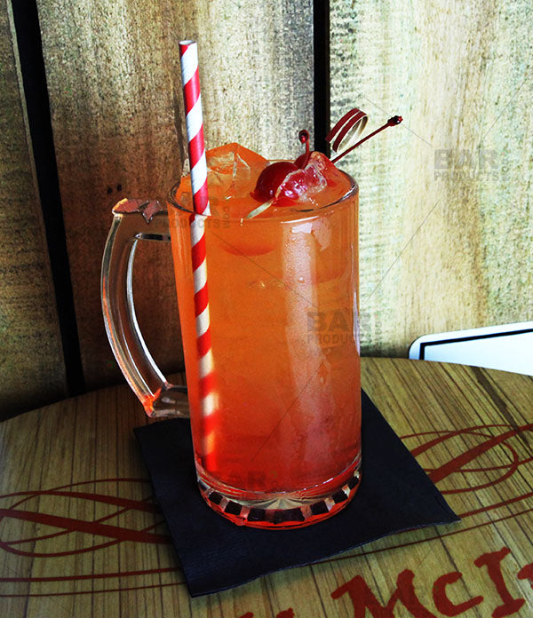 BarConic® Eco Friendly Biodegradable Paper Straws - 100 Pack, Red Stripe Design for Parties, Restaurants & Home Use - Sustainable & Disposable Drinking Straws