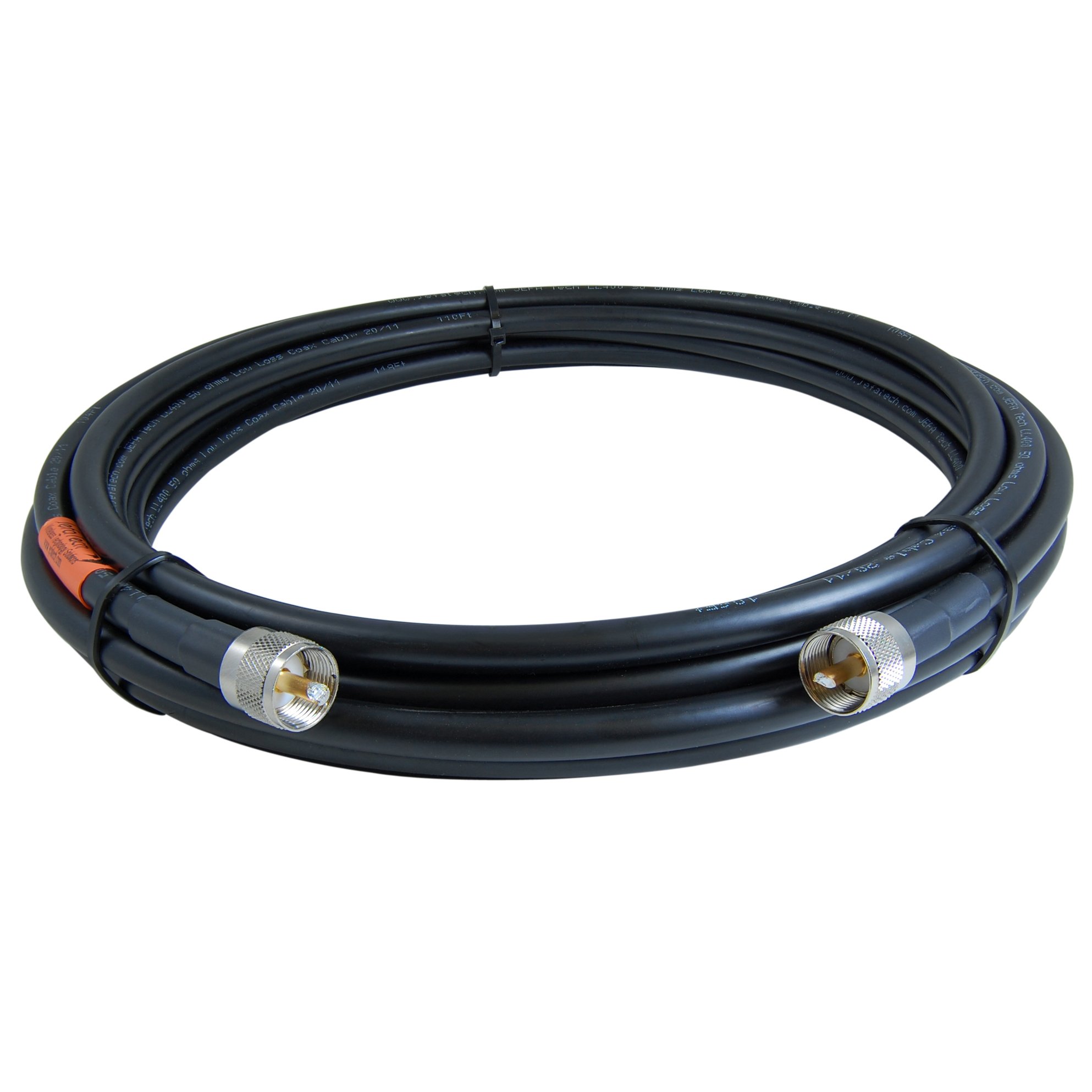 RG-213/U MILSPEC Coaxial Cable - 75 Feet Long with UHF Male PL-259 Connectors - Premium Ham Radio & CB Antenna Cable for Amateur Radio, CB Radios, and Base Stations