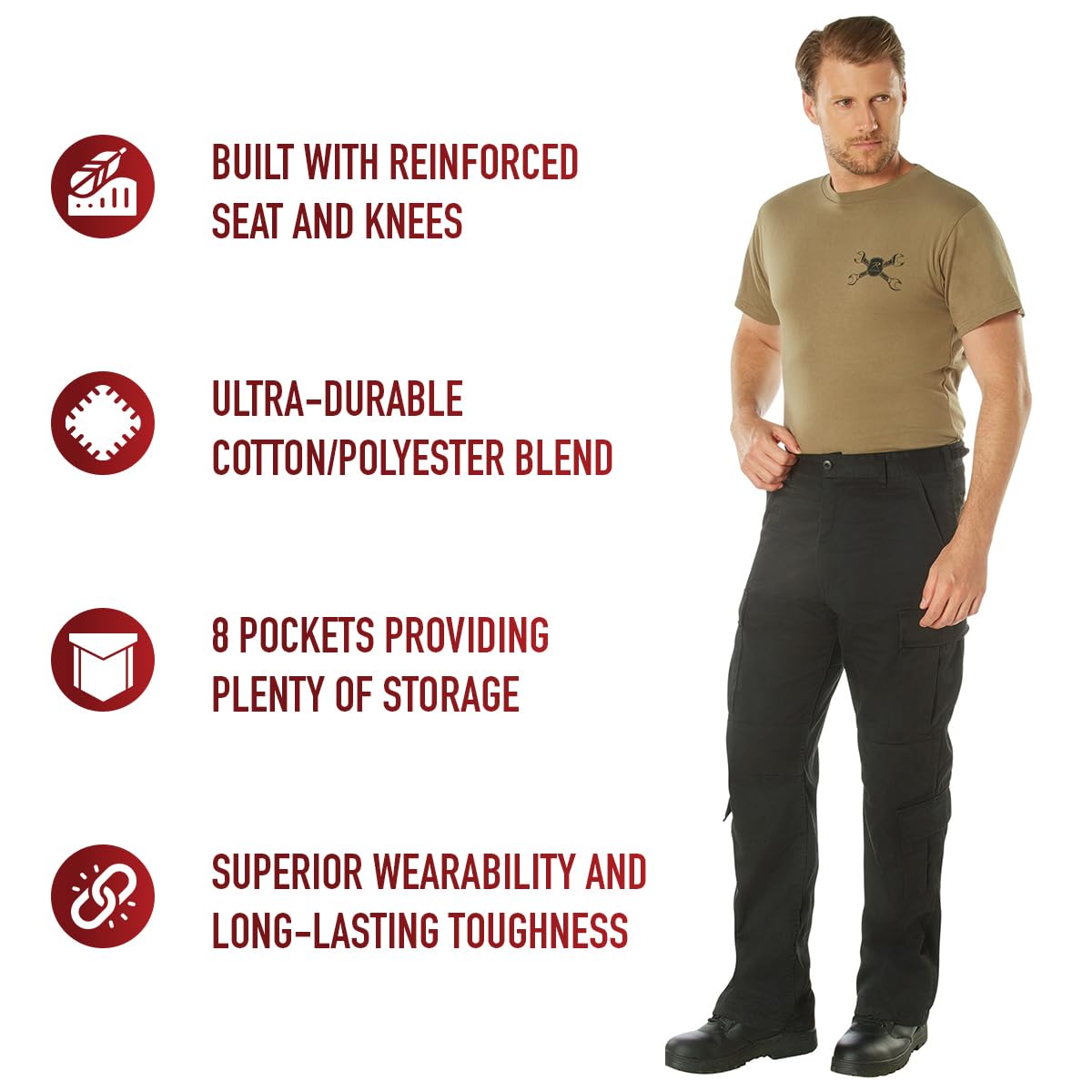 Rothco Vintage Paratrooper Fatigue Pants - Military Cargo Pants with Camouflage Pattern | Tactical Outdoor Hiking & Airsoft Gear