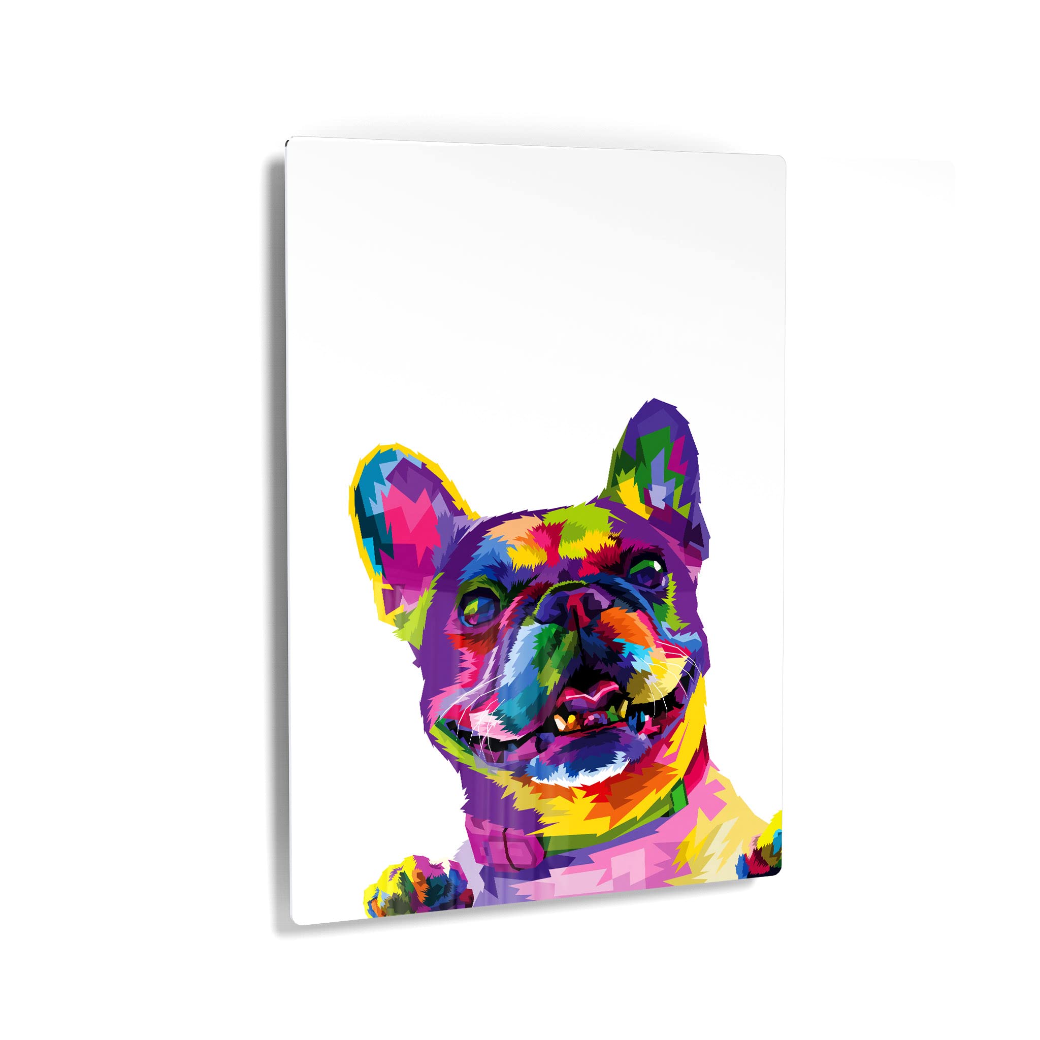 Colorful French Bulldog Metal Wall Art Print - Pet Lover Gift for Dog Owners, Mom & Dad - USA Made 30x20 - Perfect for Living Room, Bedroom & Nursery Decor