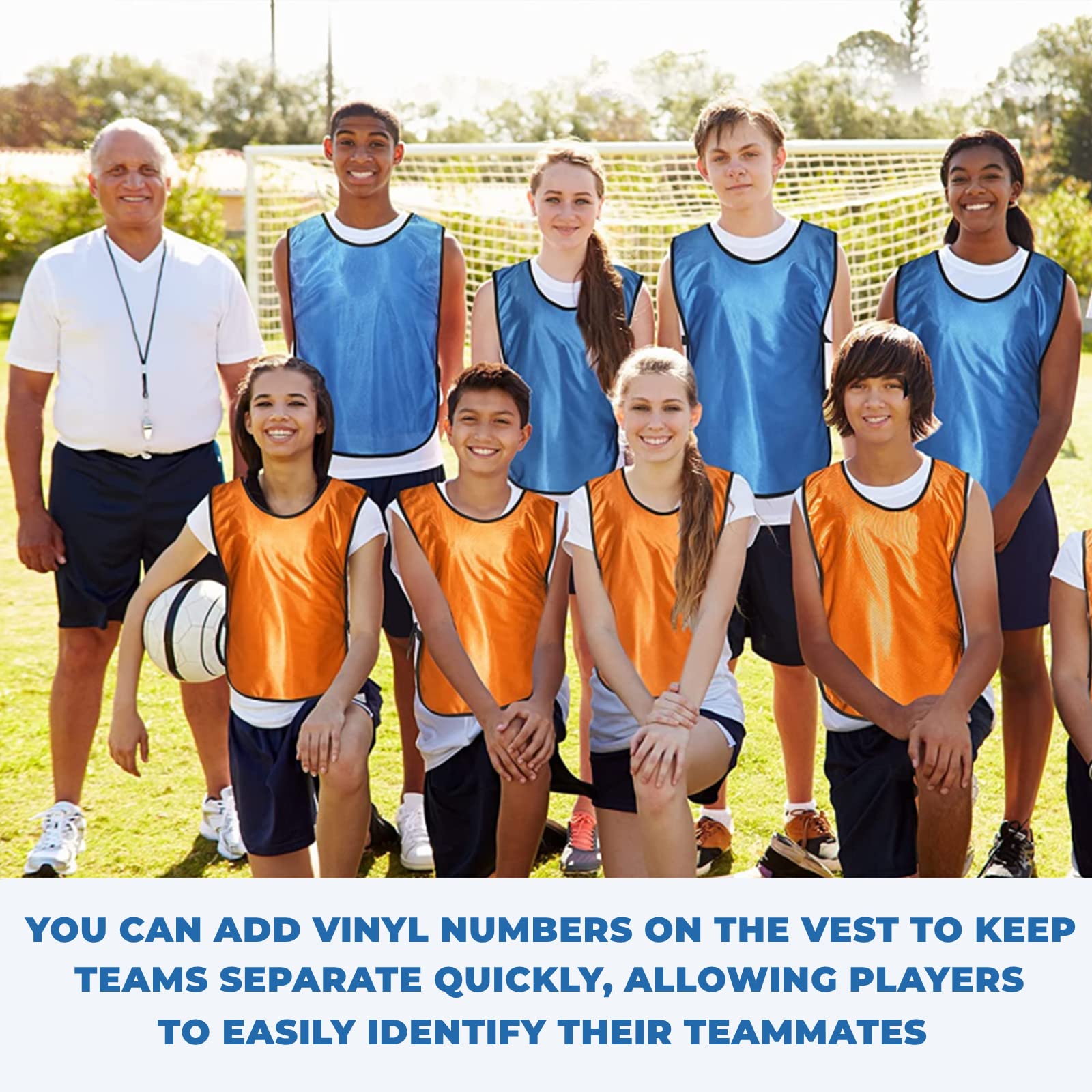 Scrimmage Training Vest 24 Pack - Reversible Soccer Pinnies for Adults & Youth - Breathable Mesh Practice Bibs for Football, Basketball, Rugby - Perfect for Team Drills, PE Classes & Sports Camps