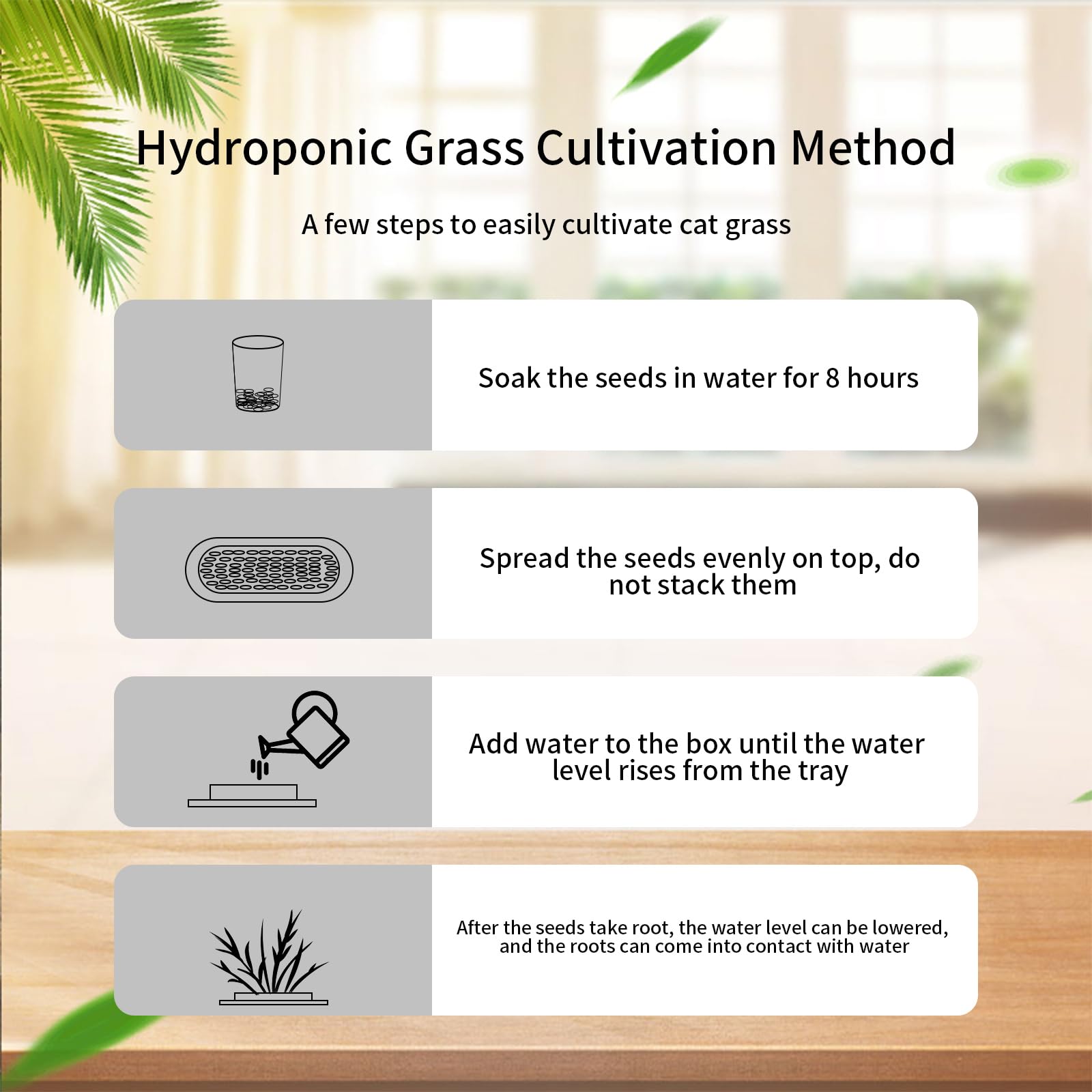 Organic Cat Grass Growing Kit - Hydroponic Indoor Soilless Planter for Cats | Easy to Grow 100% Natural Wheatgrass | Perfect for Indoor Cat Enrichment & Digestive Health