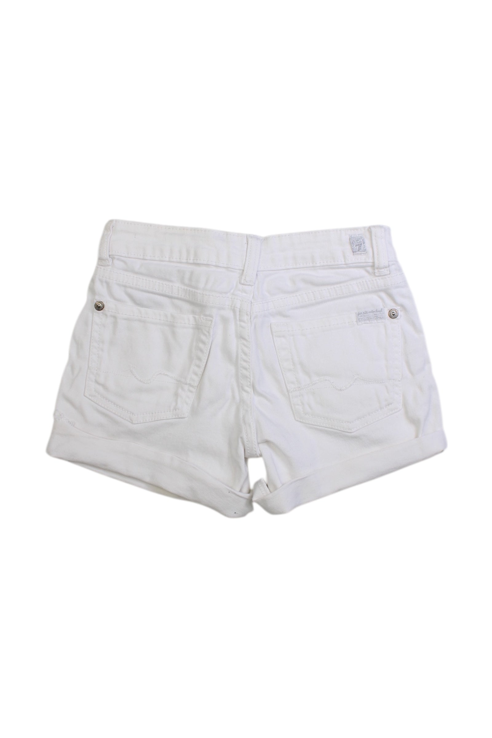 7 For All Mankind Women's Denim Shorts - High Waisted Distressed Jeans Shorts for Summer | Perfect for Beach, Vacation & Casual Outings