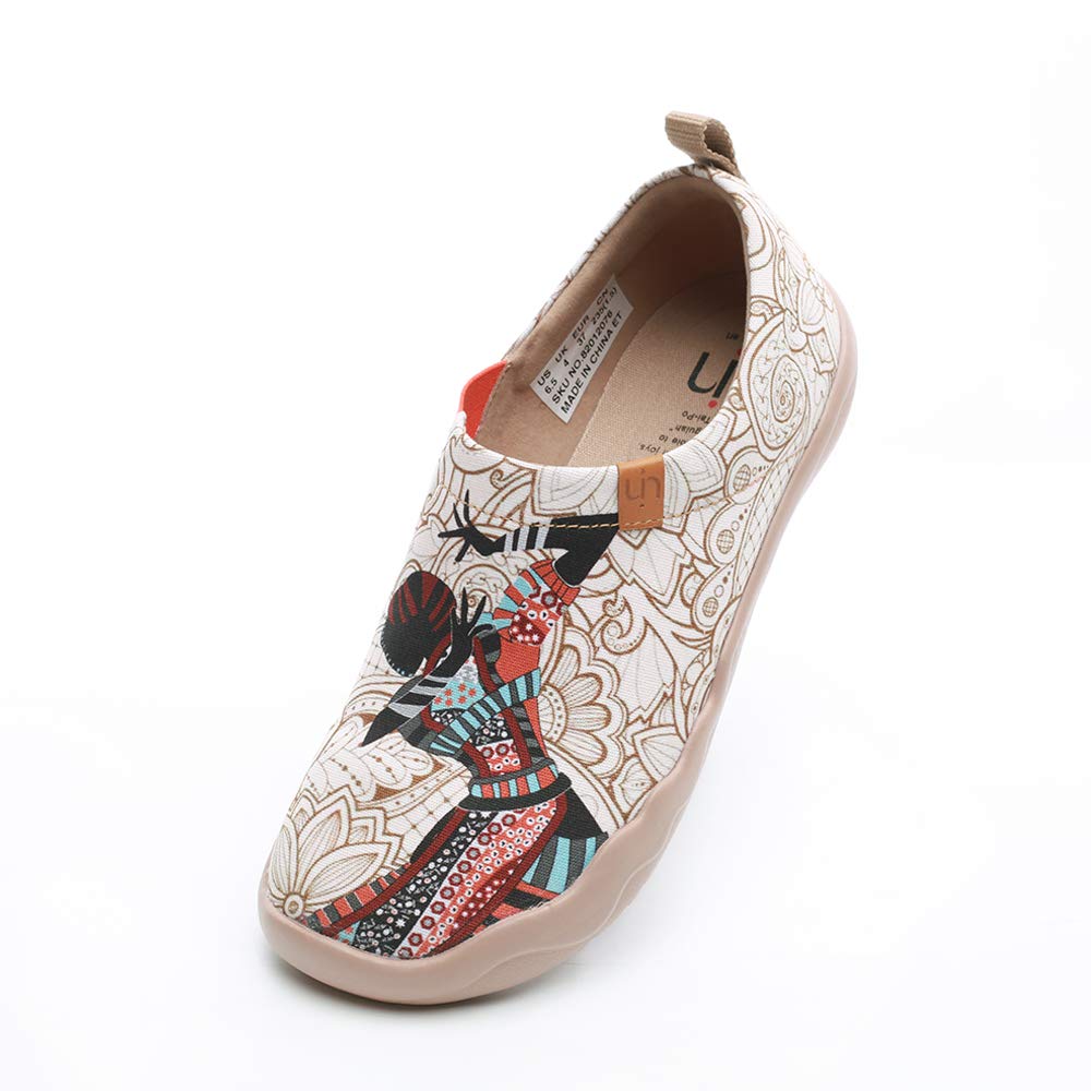 UIN Women's Slip-On Loafers - Lightweight Breathable Travel Shoes for Women, Comfortable Casual Walking Flats with Artistic Design | Perfect for Travel, Work, and Everyday Wear