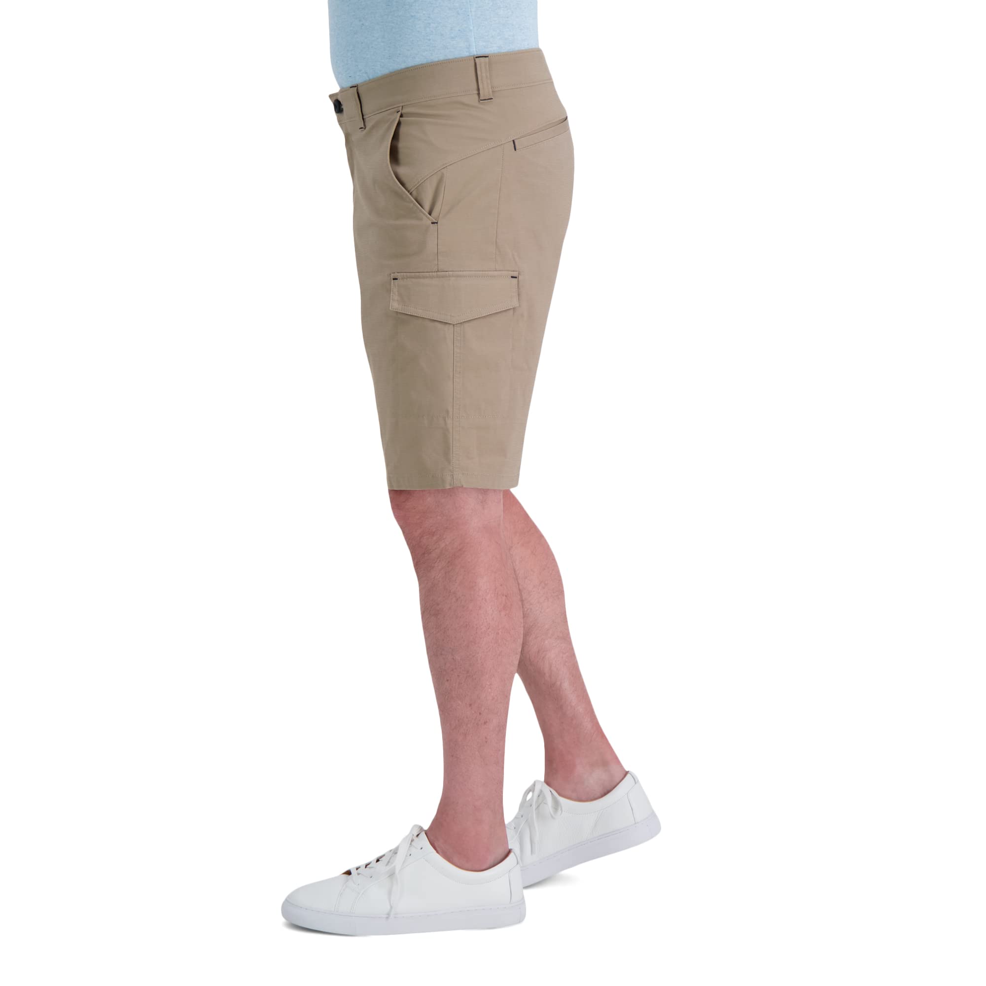 Haggar Men's Comfort Cargo Utility Shorts - Relaxed Fit with Multiple Pockets | Regular & Big & Tall Sizes | Perfect for Outdoor Activities, Travel & Casual Wear