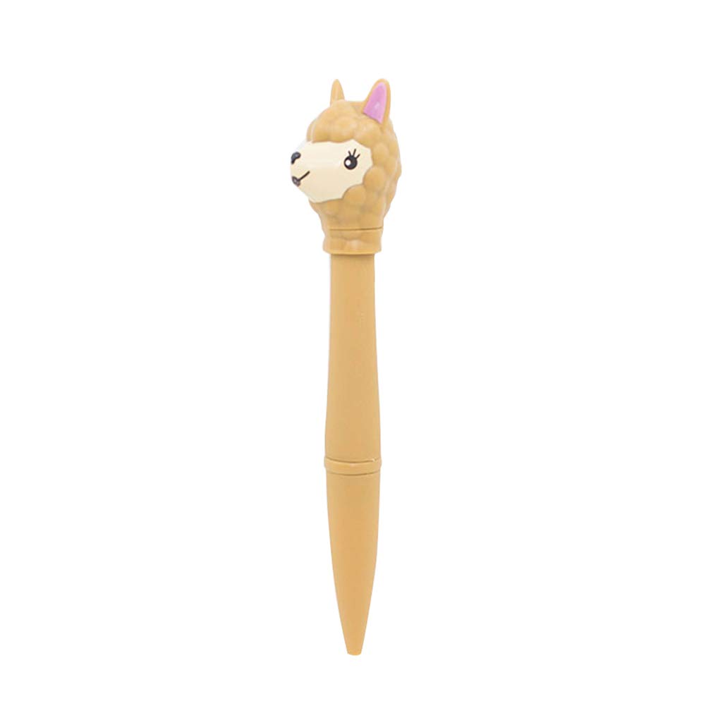 Academyus Electronic Ballpoint Pens - Creative Alpaca Design with LED Light & Sound - Multifunctional Writing Tool (Brown) - Perfect for Office, School & Gift Giving