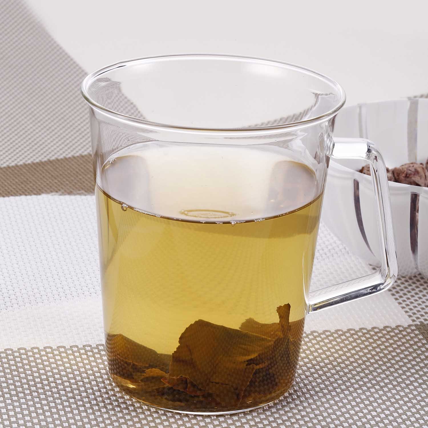 KINTO CAST 8436 Latte Mug - 15.2 oz (430ml) Heat-Resistant Glass Coffee Cup - Microwave & Dishwasher Safe - Perfect for Home, Office & Cafe Use