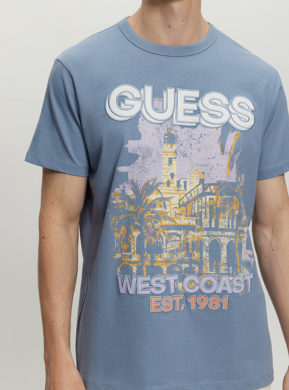 Eco Blue West Coast T-Shirt for Men & Women | Sustainable Cotton Casual Tee | Perfect for Beach, Travel & Outdoor Activities