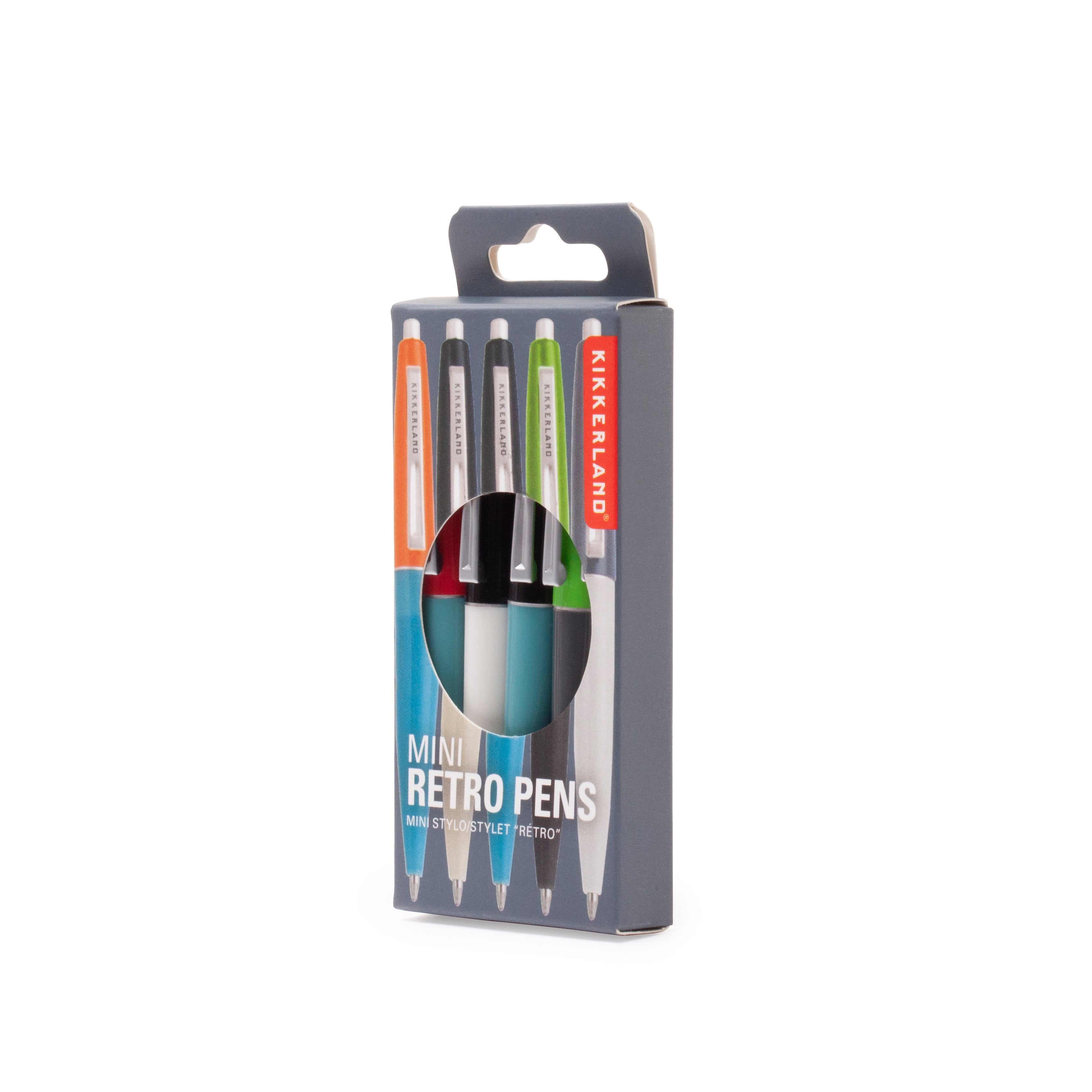 Vintage Mini Retractable Ballpoint Pens - Classic Retro Style Writing Pens for Journaling, Note Taking & Gift Giving