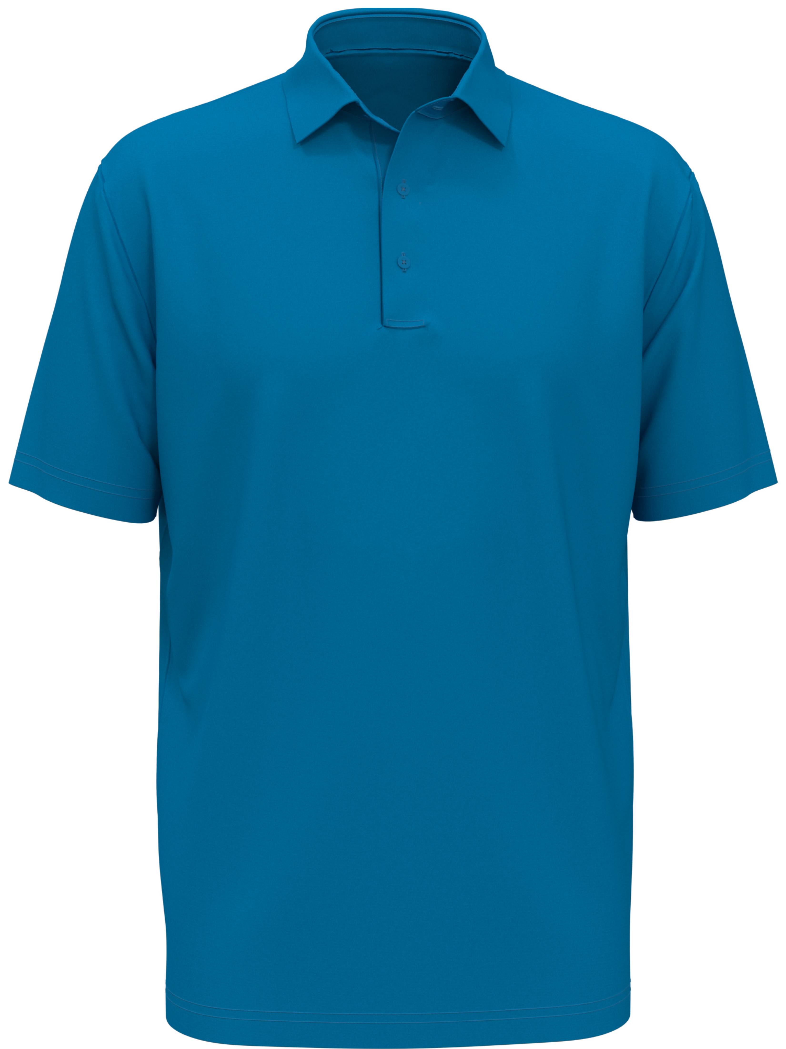 Men's Micro Hex Solid Golf Polo Shirt - Moisture Wicking & Breathable Performance Tee for Golf, Casual Wear & Outdoor Activities