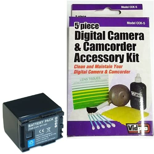 Synergy Digital Accessory Kit for Canon VIXIA HF G21 Full HD Camcorder - Includes ZELCKSG Cleaning Kit & ACD787 Replacement Battery | Perfect for Travel Vlogging, Home Movies & Professional Videography