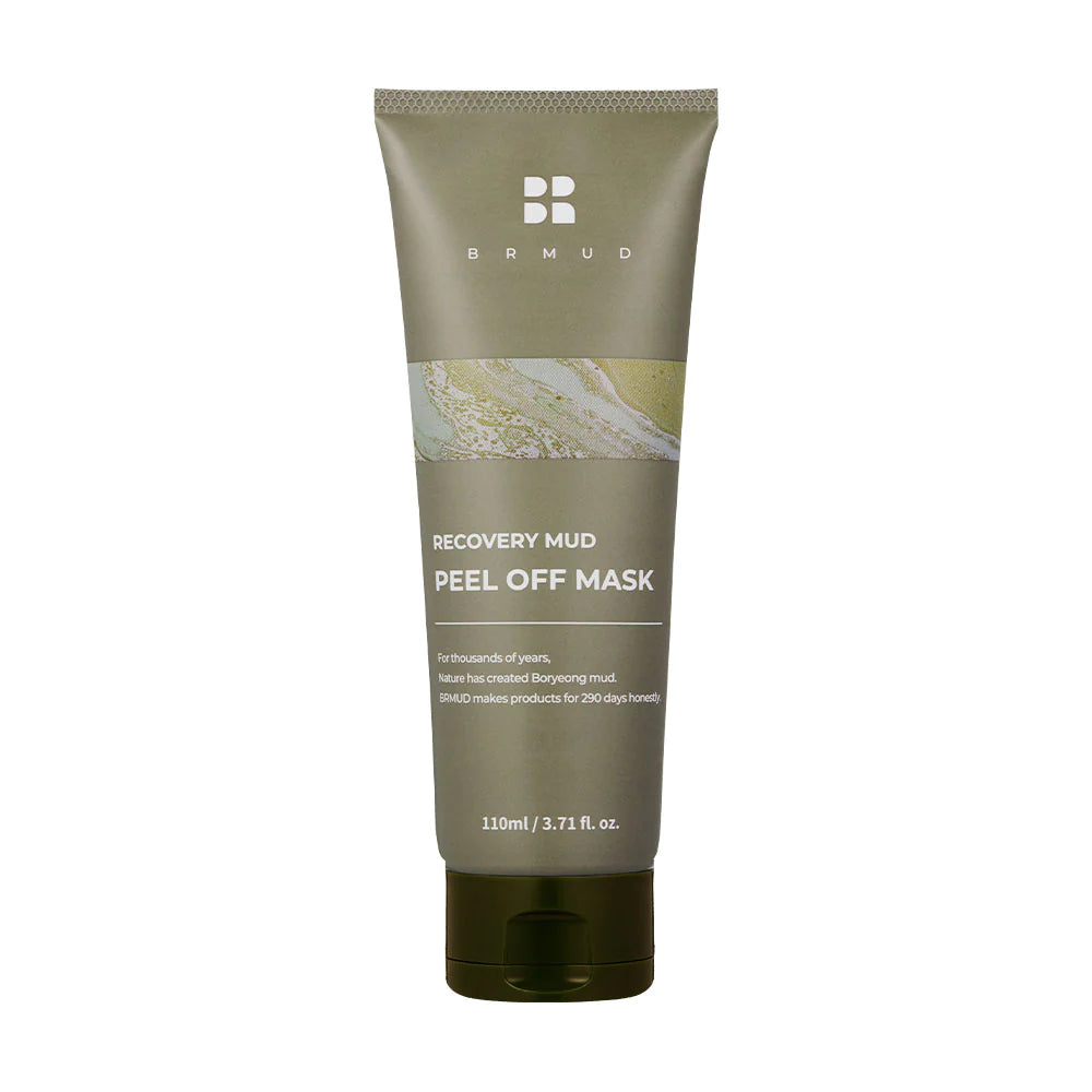BRMUD Detoxifying Recovery Mud Peel Off Mask - 110ml | Deep Cleansing & Pore Minimizing Face Mask for Glowing Skin | Perfect for Spa Nights & Self-Care Routines
