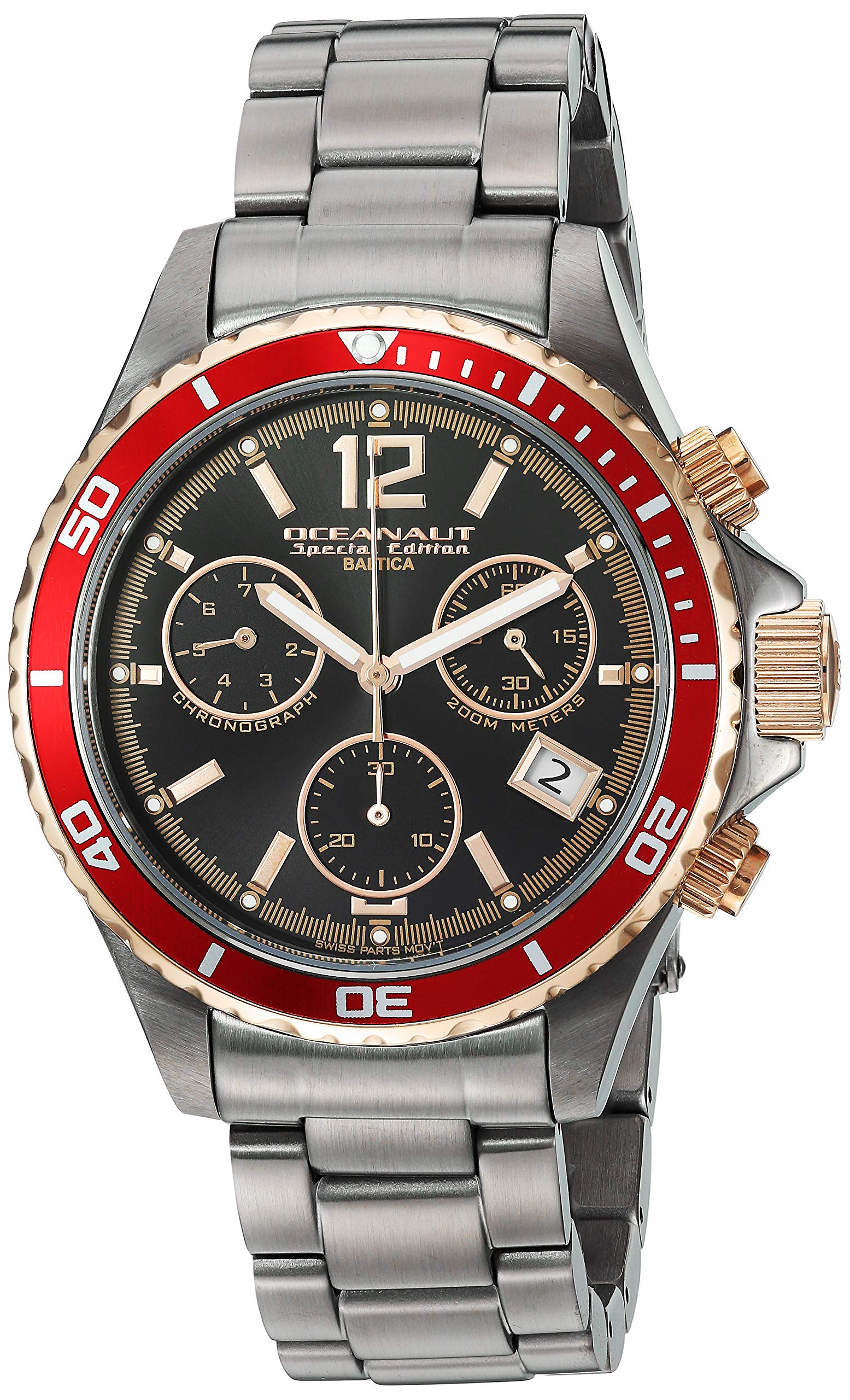 Oceanaut Men's Baltica Limited Edition Watch - Waterproof Stainless Steel Chronograph for Diving, Swimming & Outdoor Adventures