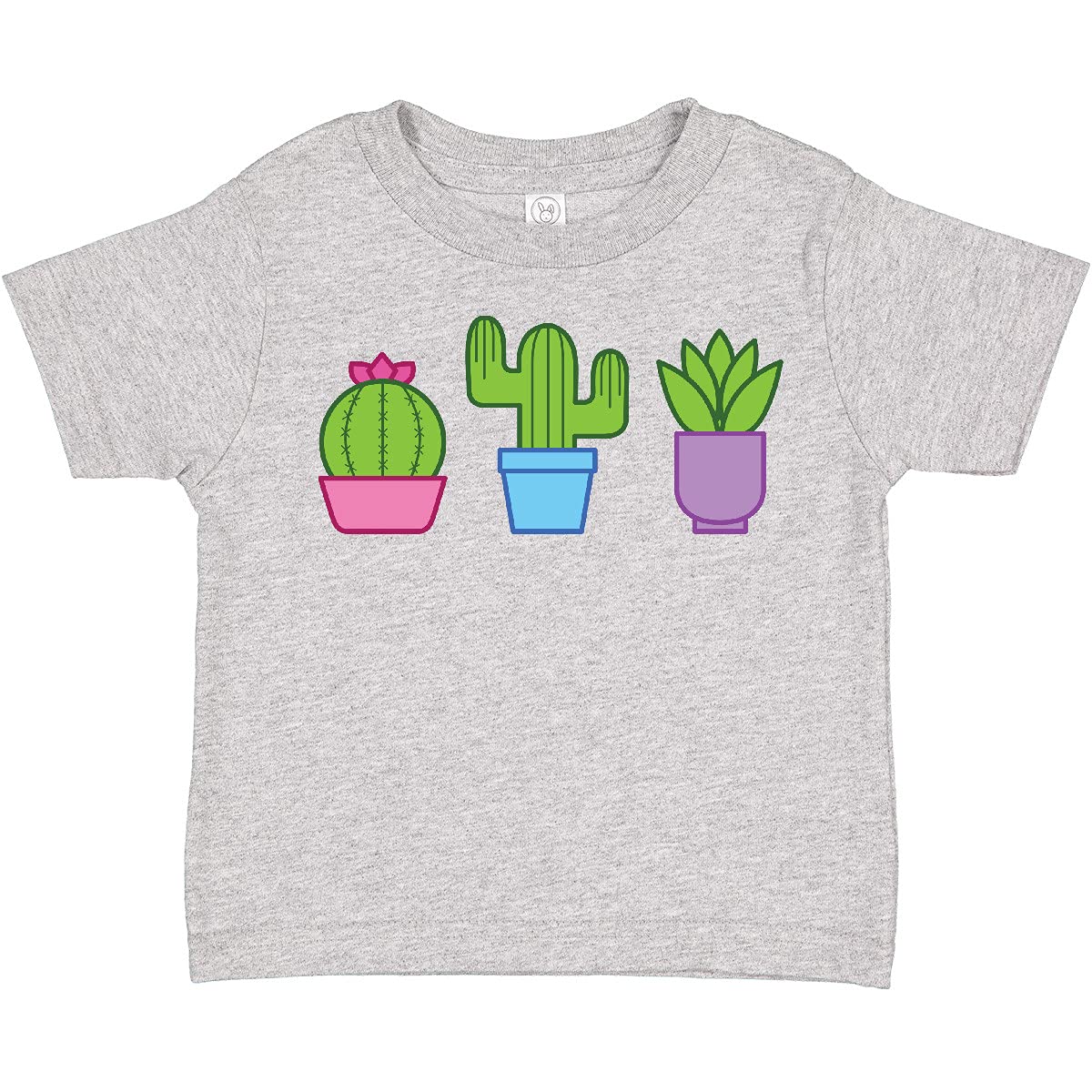 Inktastic Cute Cactus & Plants Toddler T-Shirt - Soft Cotton Baby Tee for Boys & Girls - Perfect for Playdates, Daycare & Family Outings
